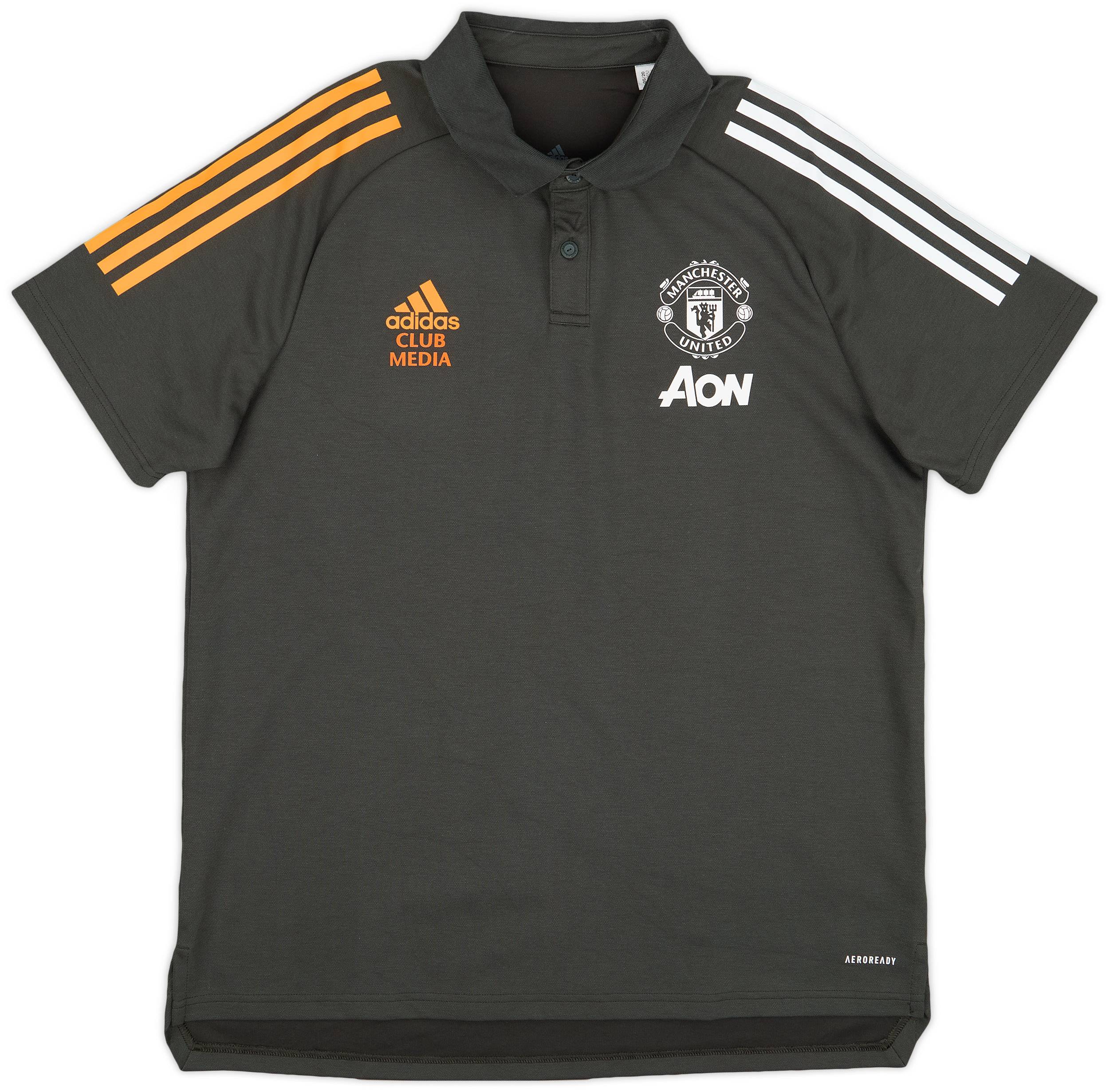 2020-21 Manchester United adidas Polo Shirt 'Club Media' - 9/10 - (L)
