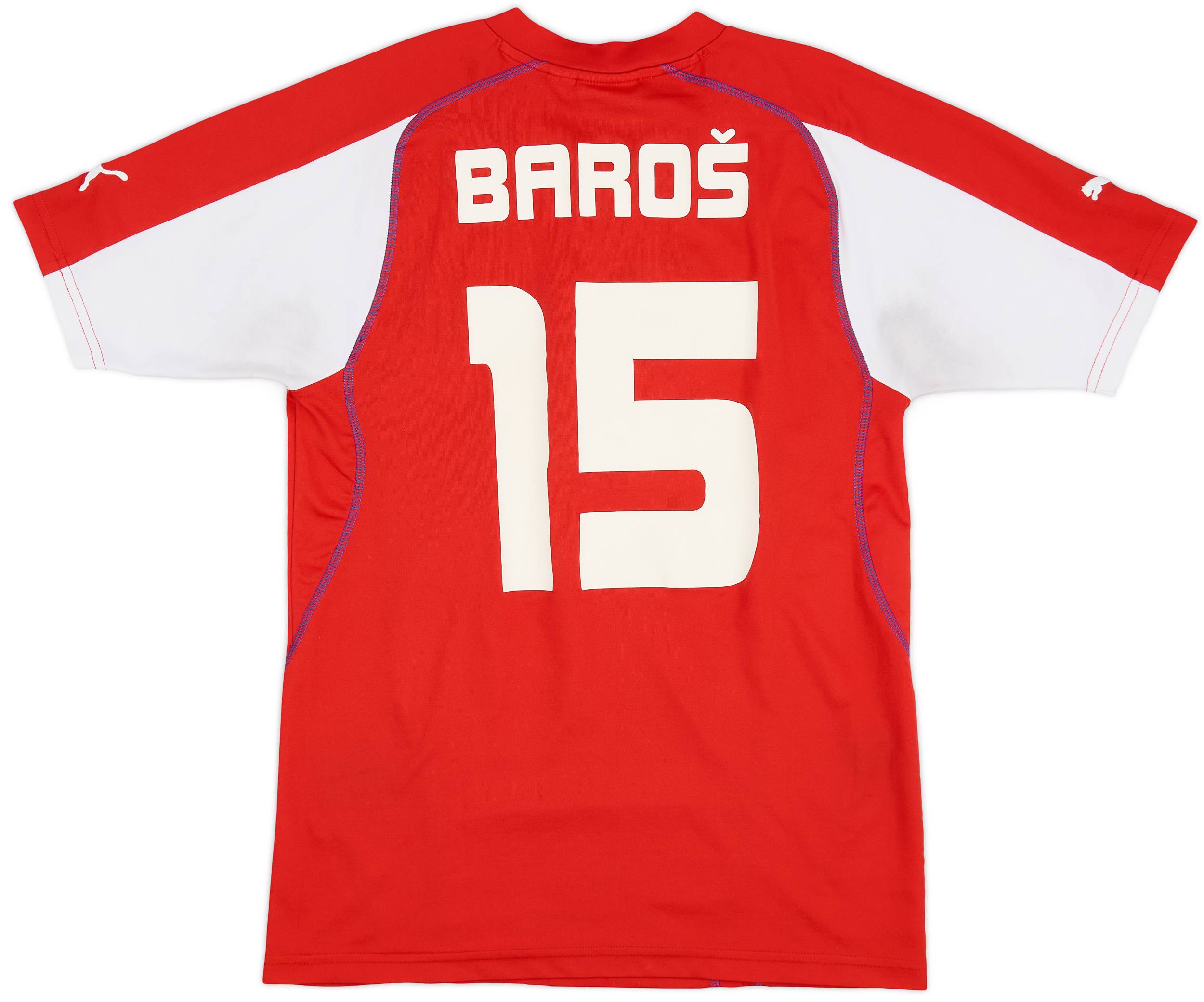 2004-05 Czech Republic Basic Home Shirt Baros #15 - 8/10 - (M)