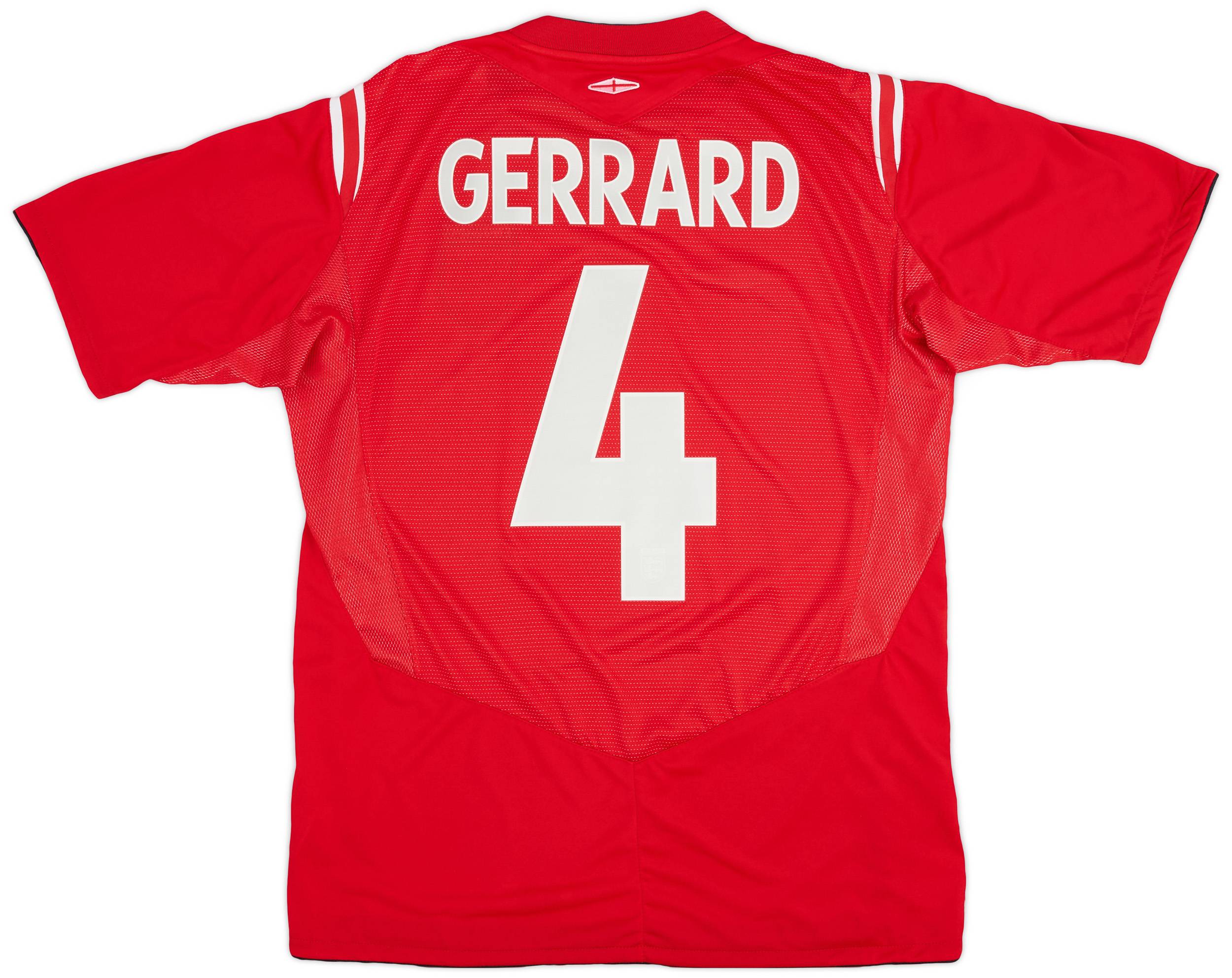 2004-06 England Away Shirt Gerrard #4 - 8/10 - (M)