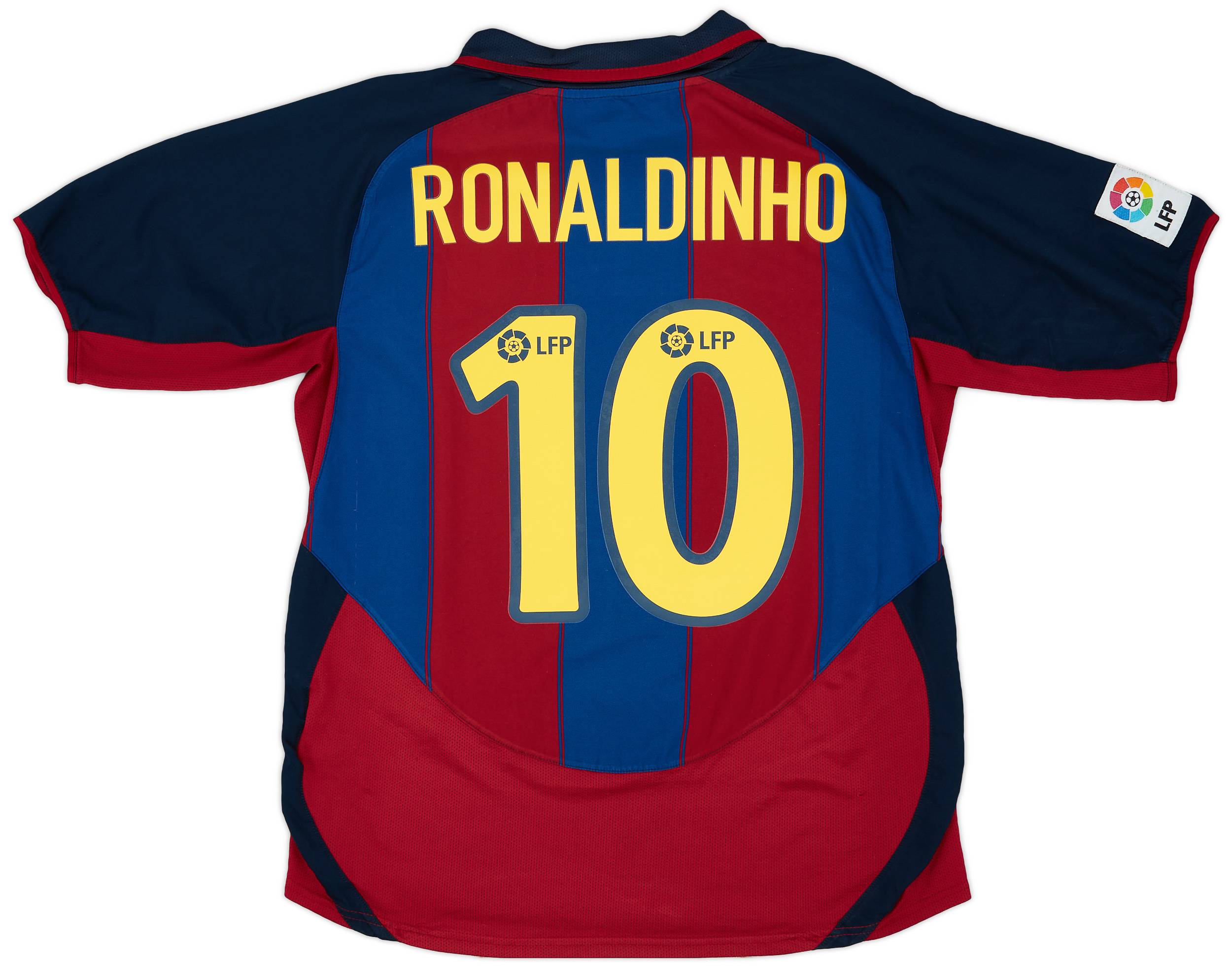 2003-04 Barcelona Home Shirt Ronaldinho #10 - 8/10 - (M)