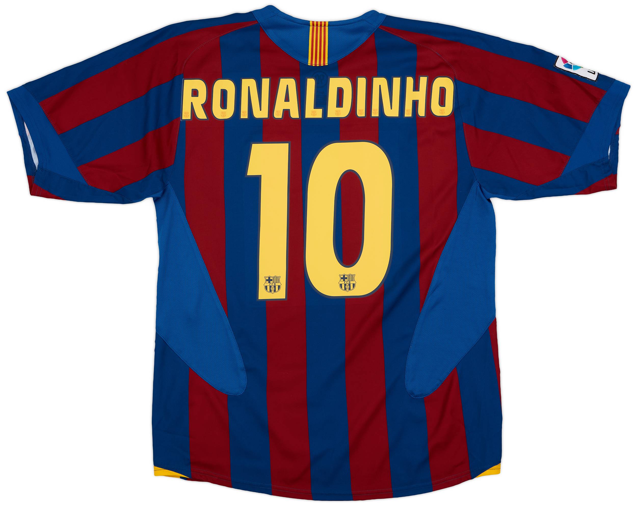 2005 06 Barcelona Home Shirt Ronaldinho 10 8 10 M