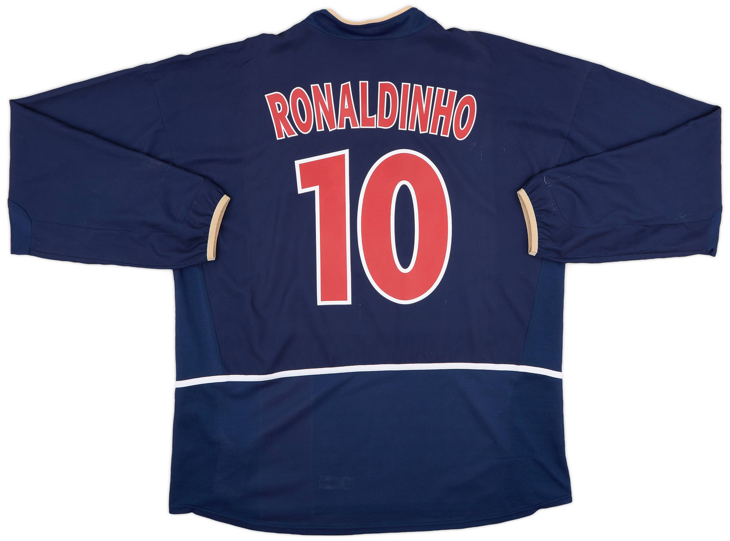 2002-03 Paris Saint-Germain Home L/S Shirt Ronaldinho #10 - 6/10 - (XL)