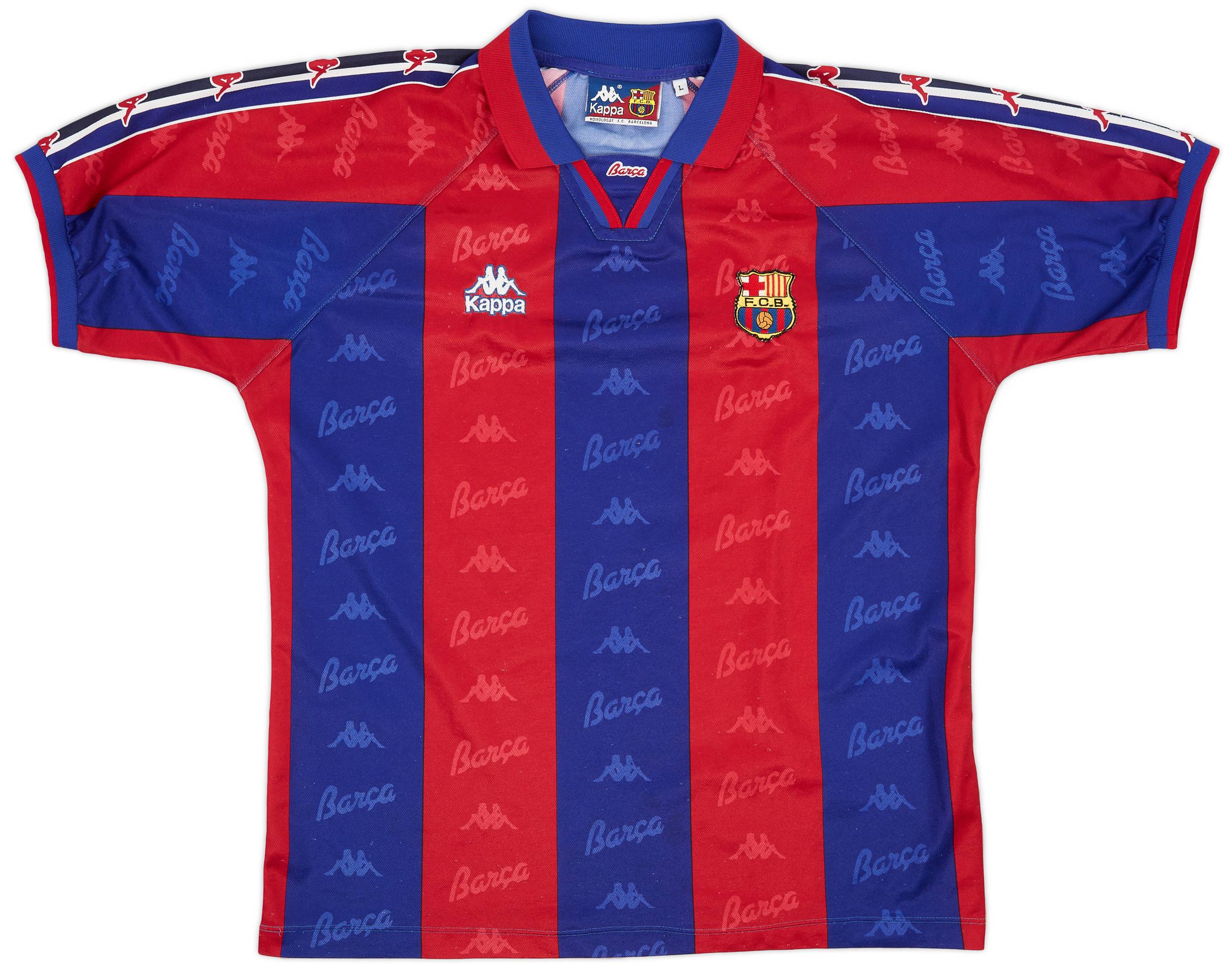 1995-97 Barcelona Home Shirt - 8/10 - (L)