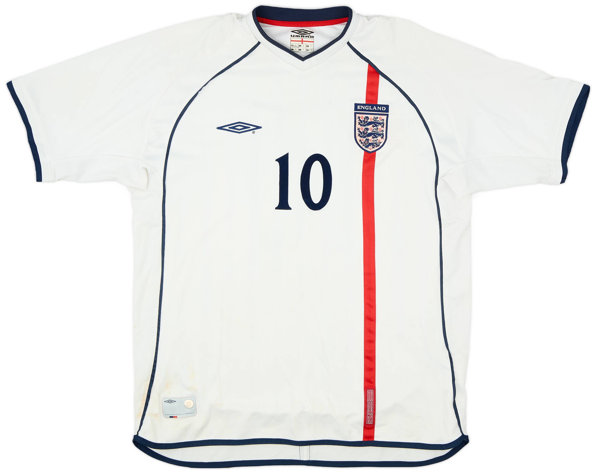 2001-03 England Home Shirt Owen #10 - 6/10 - (XL)