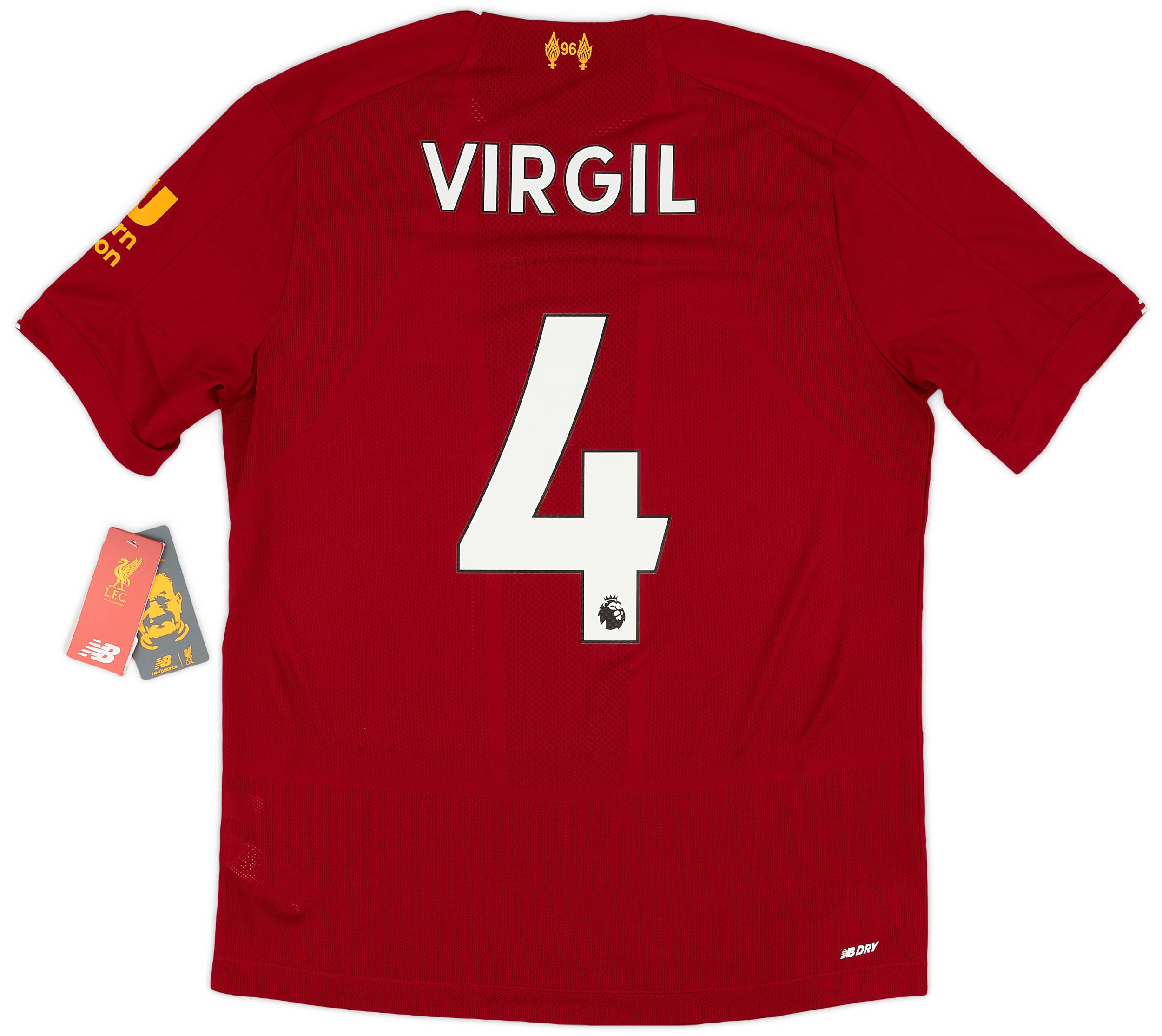 リバプール VIRGIL 4 シャツ 赤 2019-20 Liverpool Home Shirt Virgil #4 (S)