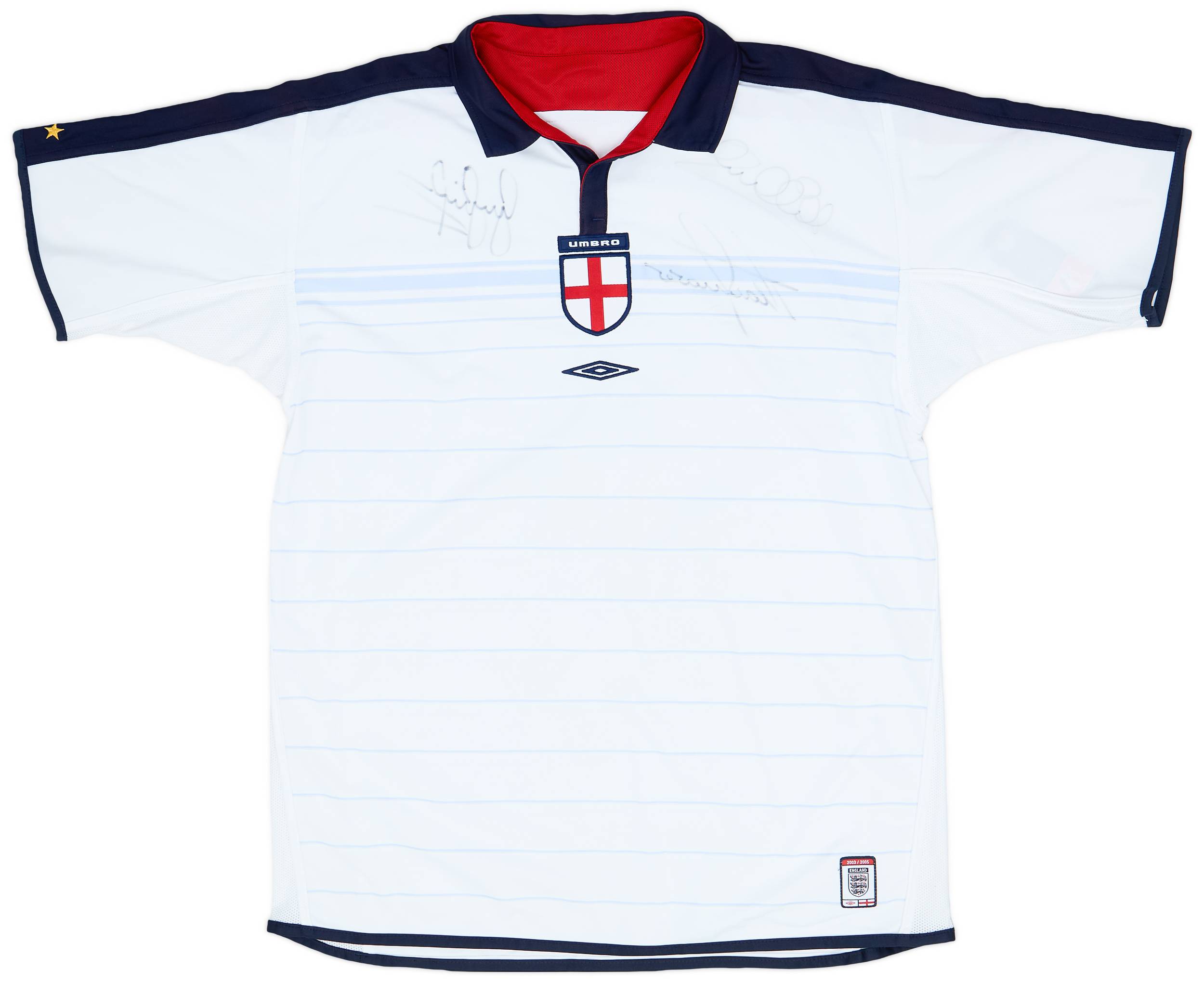 2003-05 England Signed Home Shirt (L)