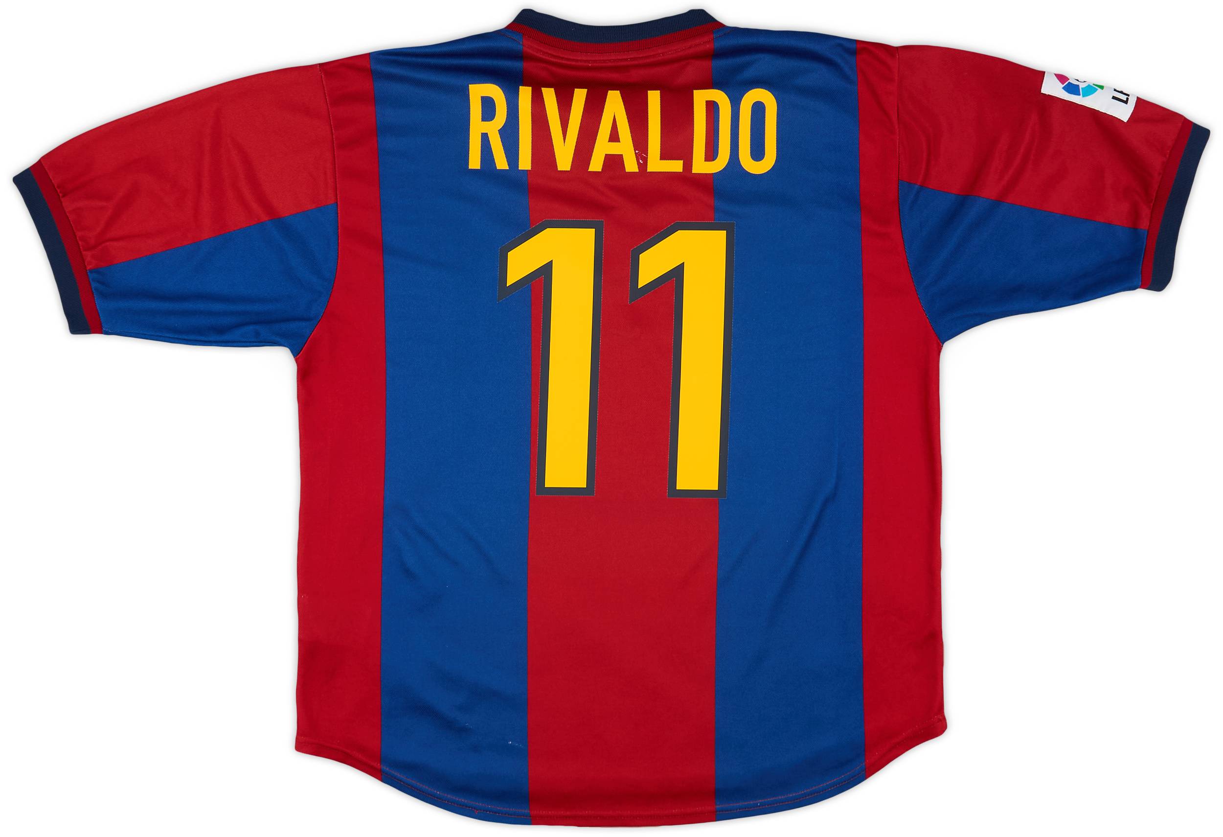 1998-00 Barcelona Home Shirt Rivaldo #11 - 9/10 - (L)