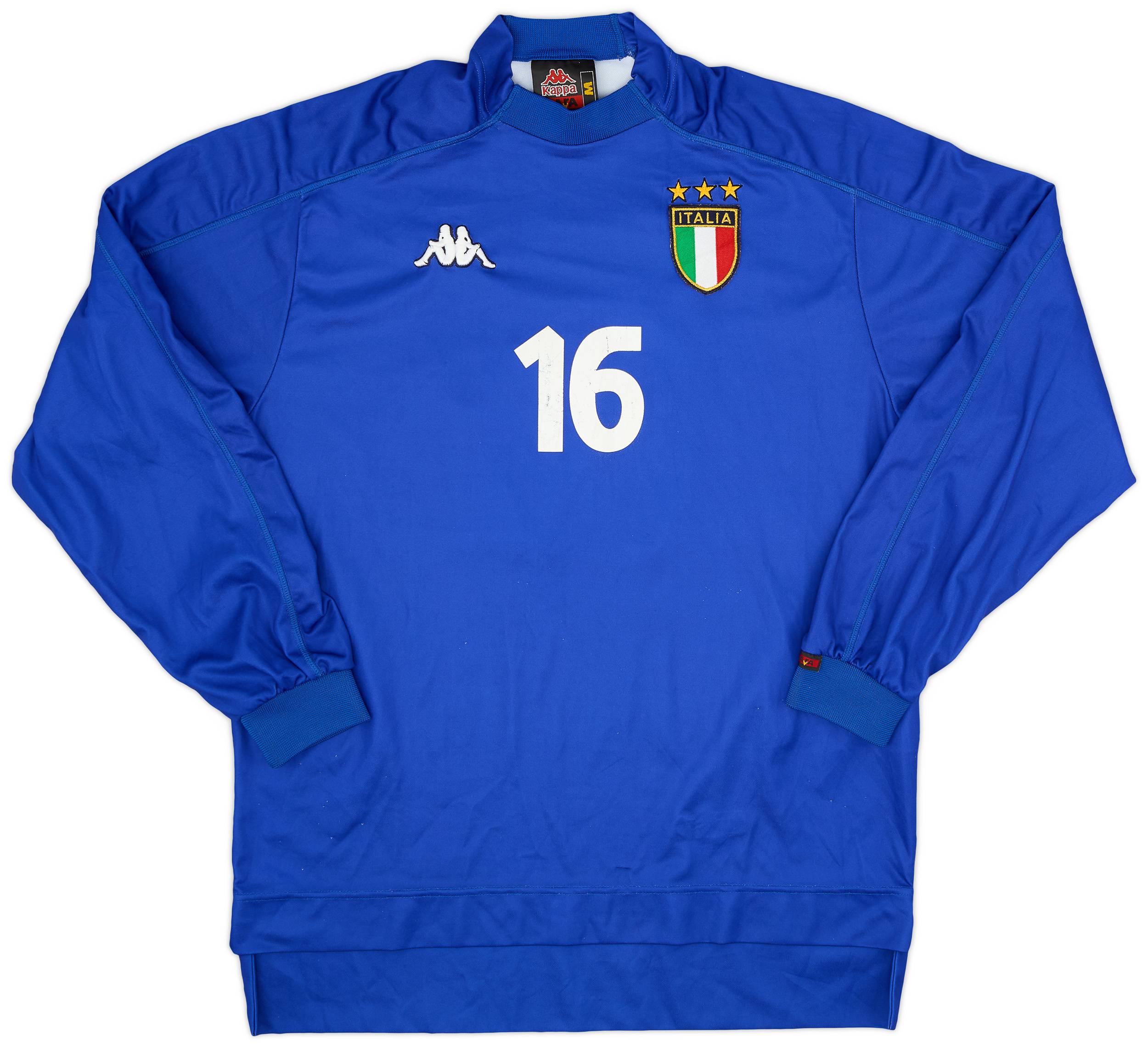 1998-99 Italy Home L/S Shirt #16 - 6/10 - (M)