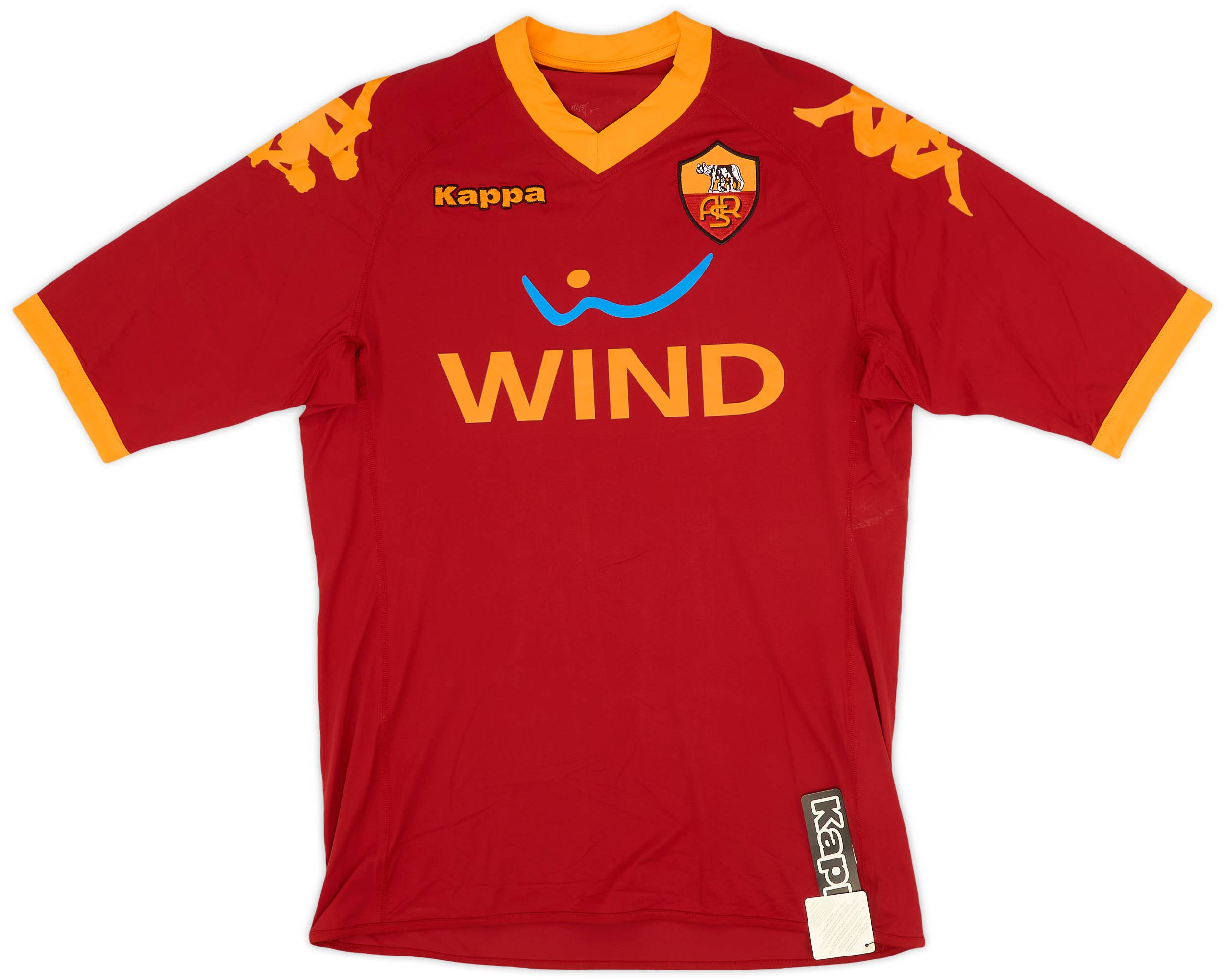 Vintage ITALY AS ROMA Soccer Jersey TOTTI #10 Men's XL Made
