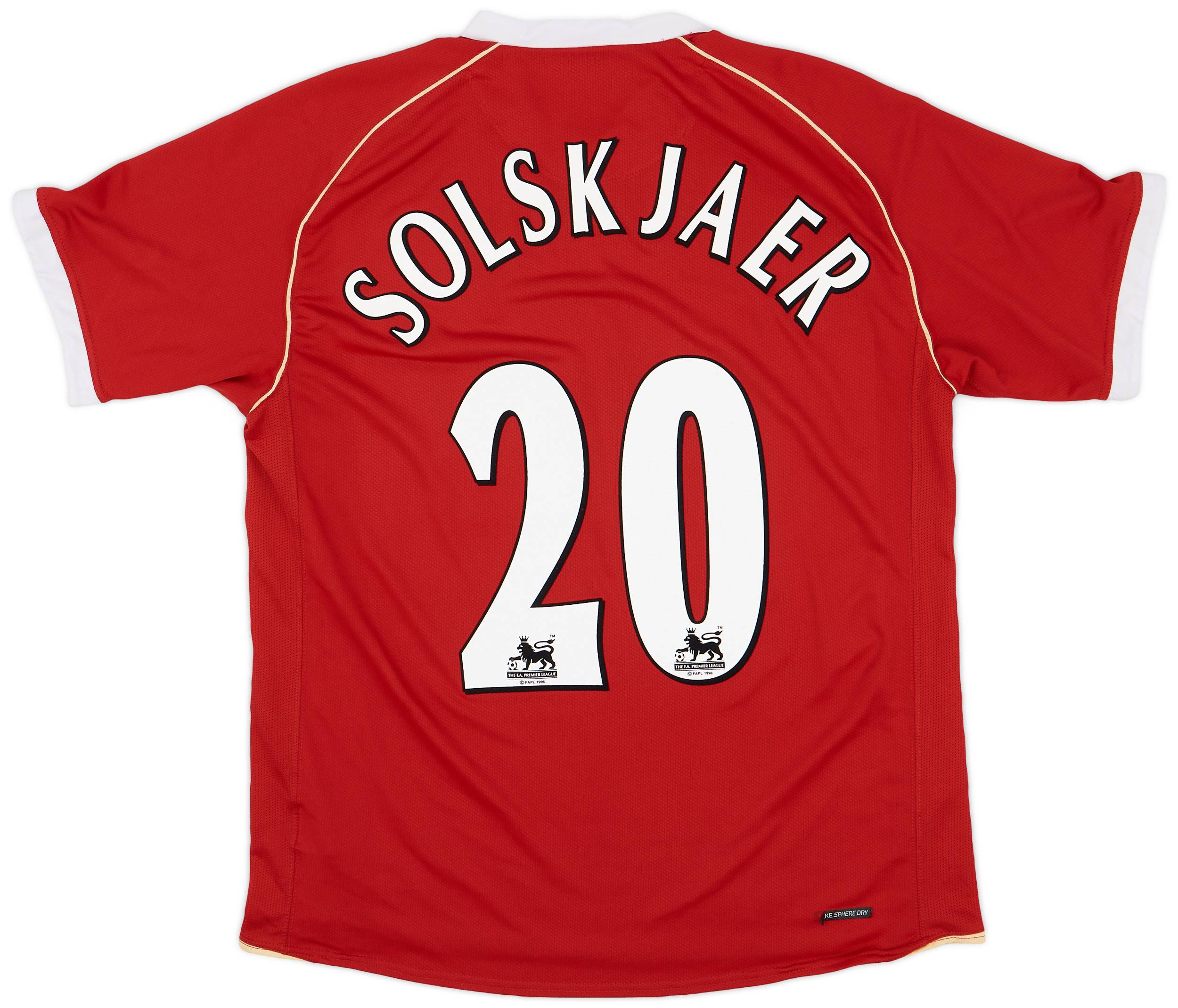 2006-07 Manchester United Home Shirt Solskjaer #20 - 6/10 - (L)