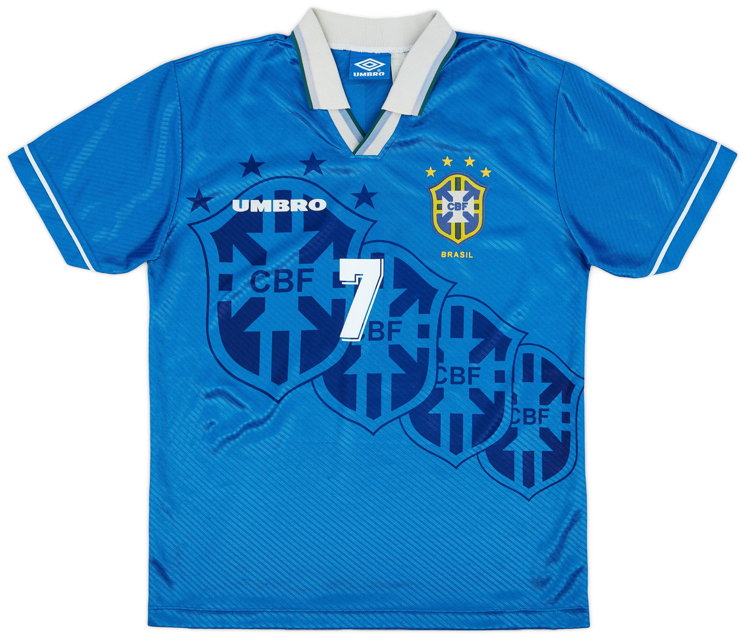 1994-97 Brazil Away Shirt Bebeto #7 - 7/10 - (M)