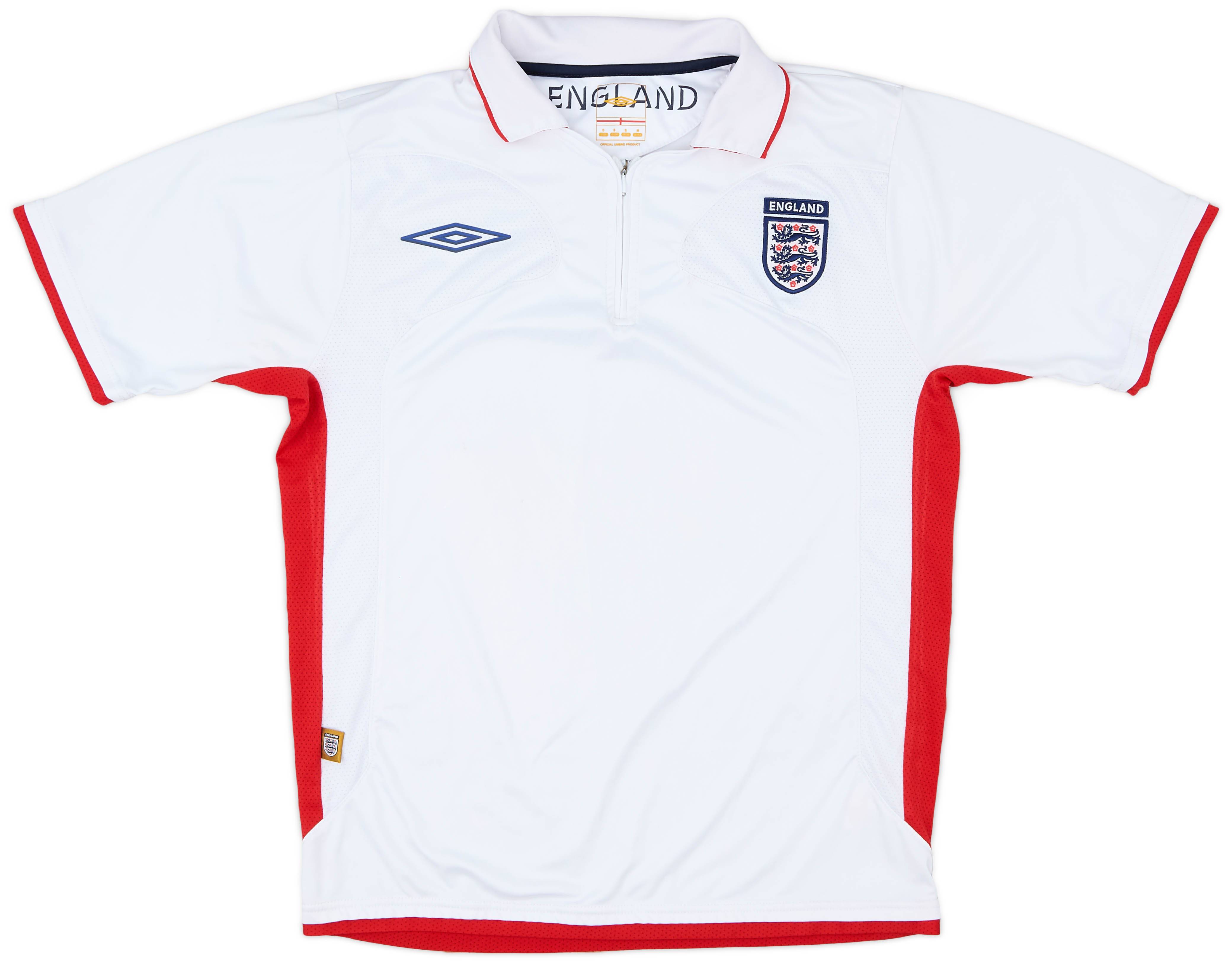 2007-09 England Umbro 1/4 Zip Polo Shirt - 5/10 - (S)