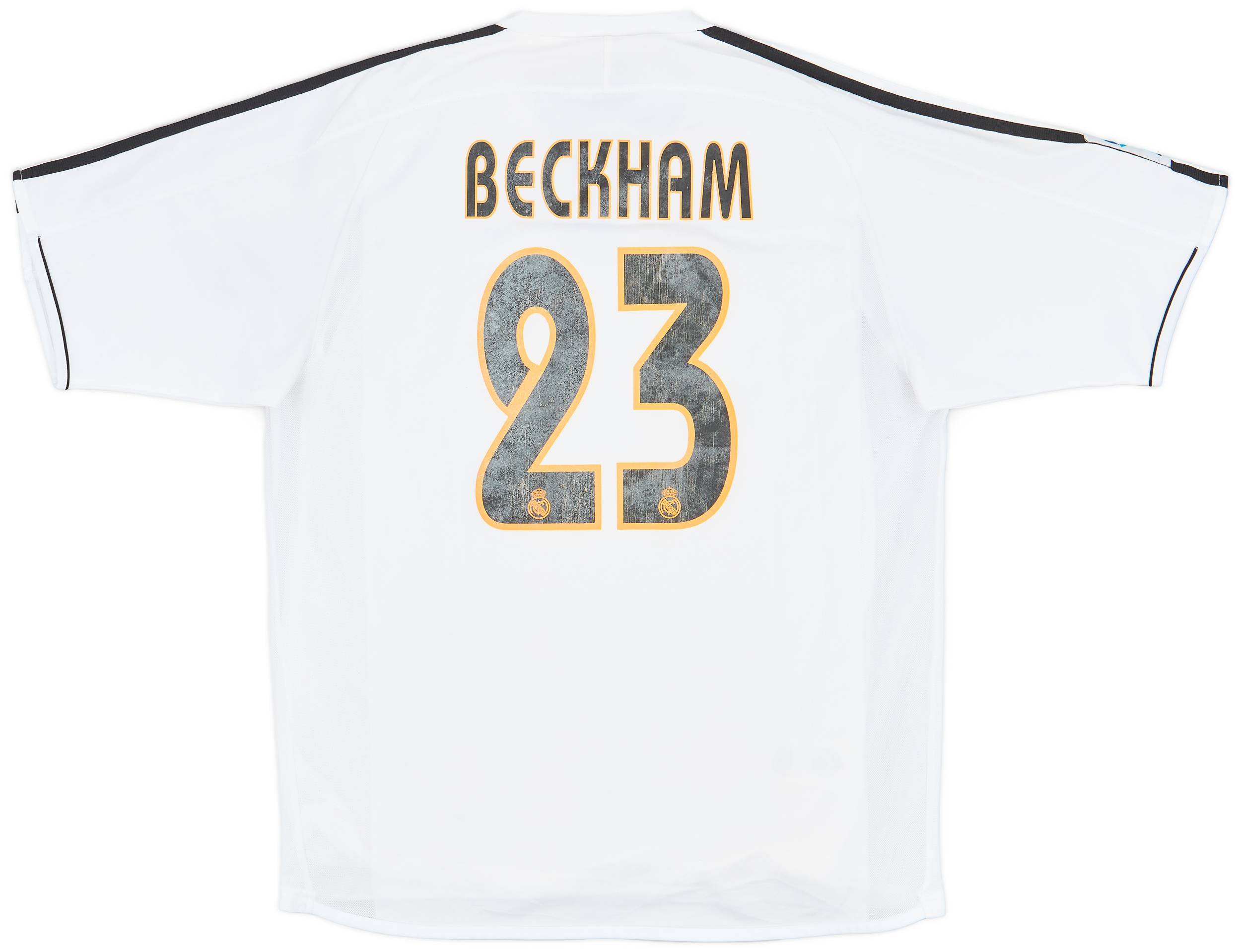 2003-04 Real Madrid Player Issue Home Shirt Beckham #23 - 6/10 - (M)