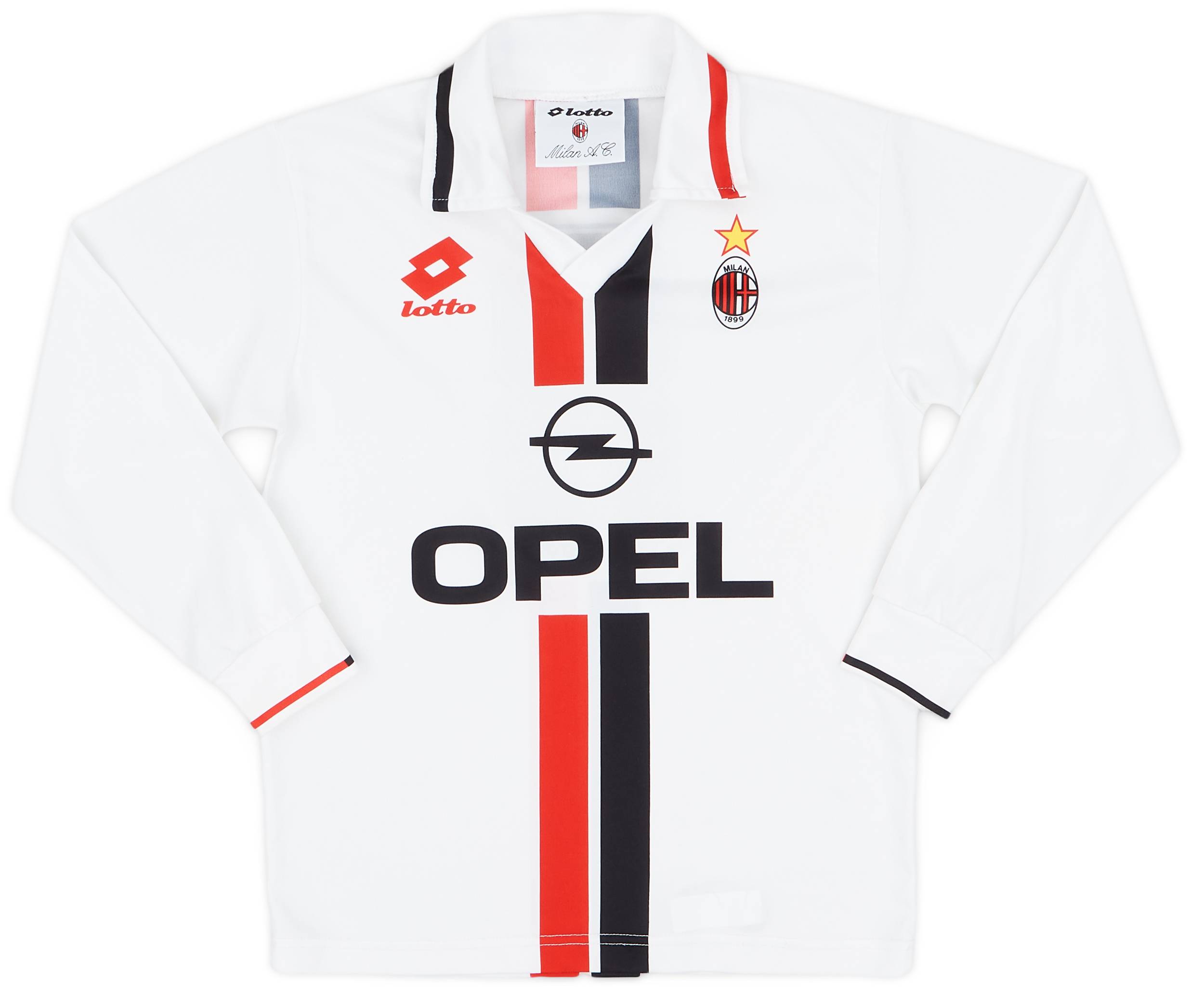 1995-96 AC Milan Basic Away L/S Shirt - 8/10 - (M.Boys)