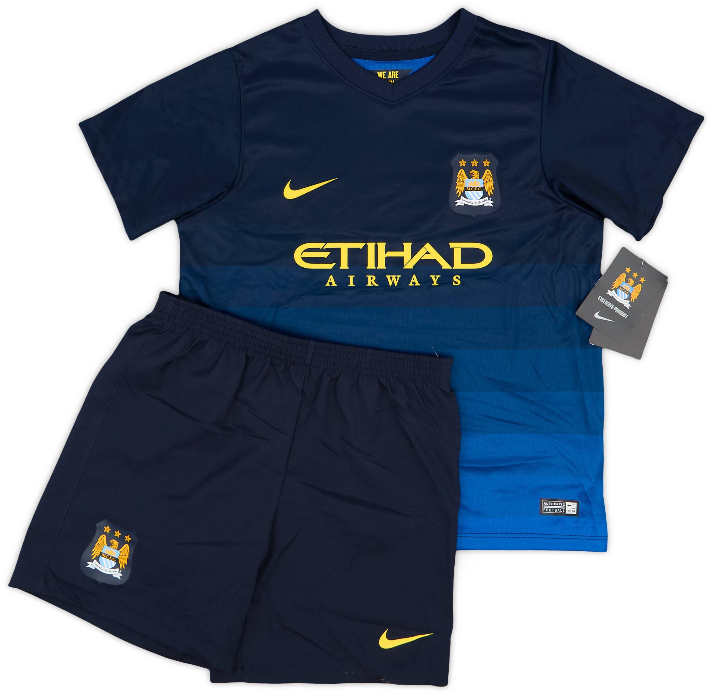 2014-15 Manchester City Away Shirt & Shorts (S.Boys)