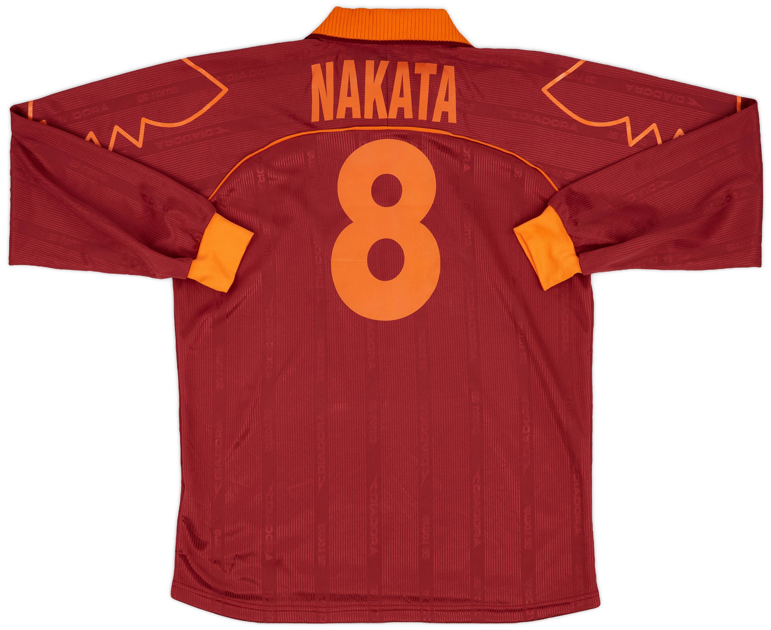 1999-00 Roma Home L/S Shirt Nakata #8 (XL)