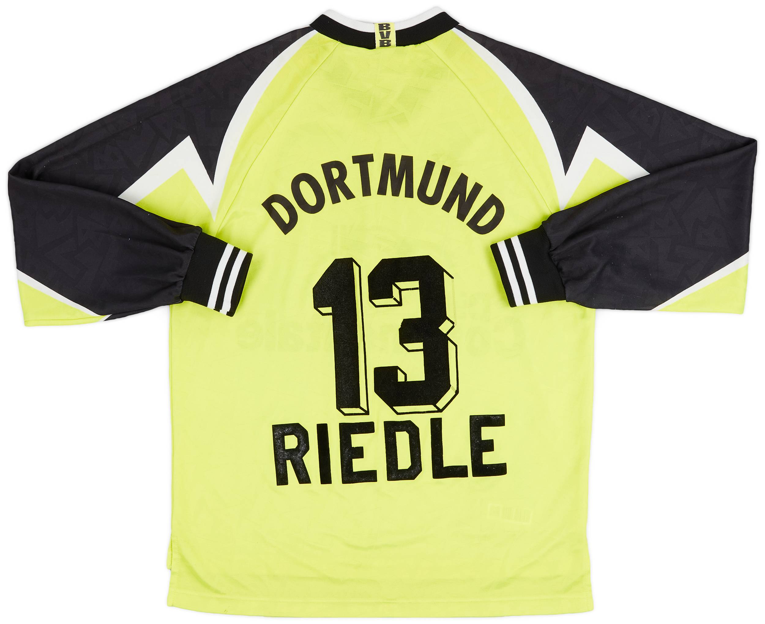 1995-96 Borussia Dortmund Home L/S Shirt Riedle #13 - 5/10 - (M)
