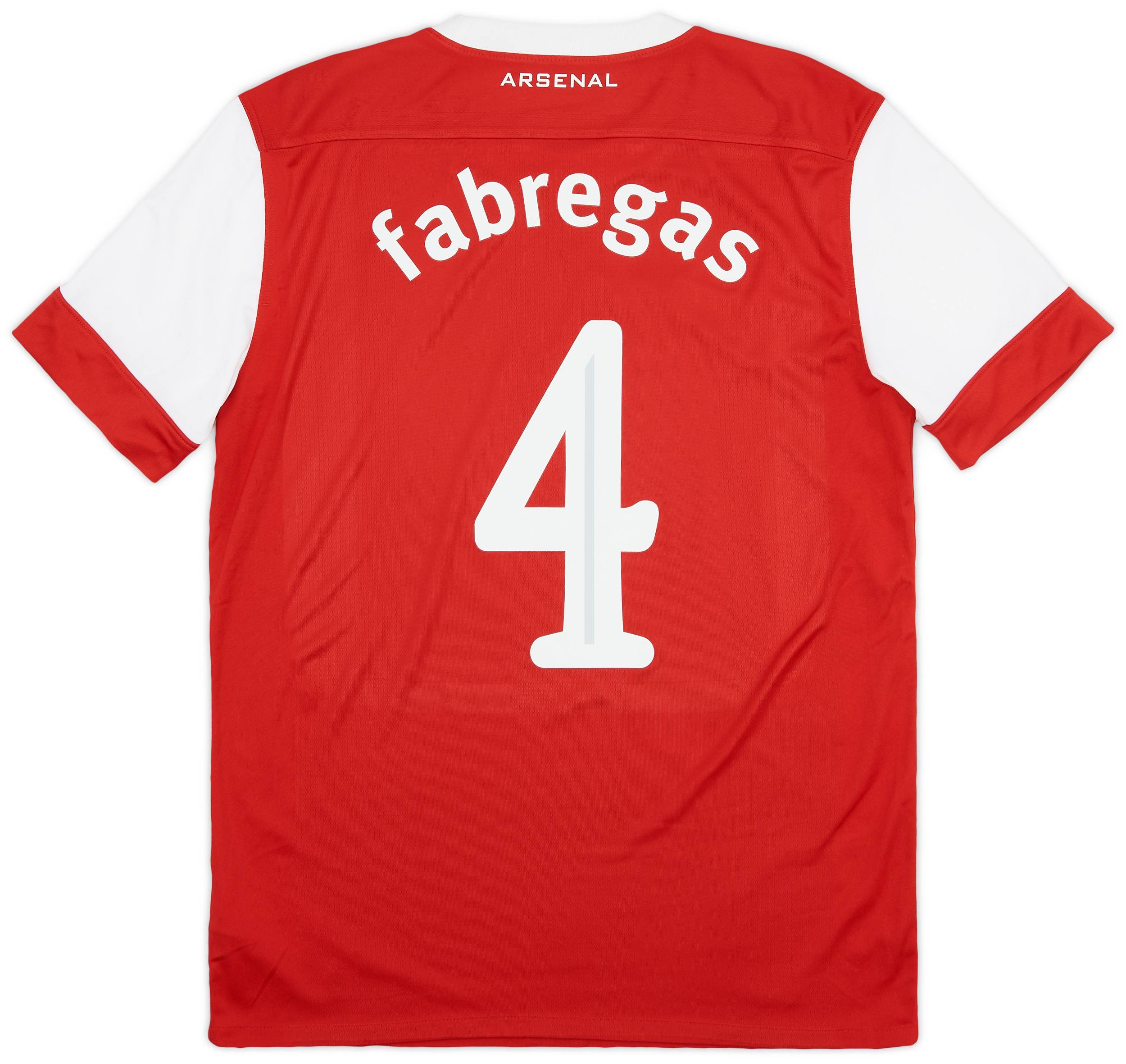 2010 11 Arsenal Home Shirt Fabregas 4 5 10 M