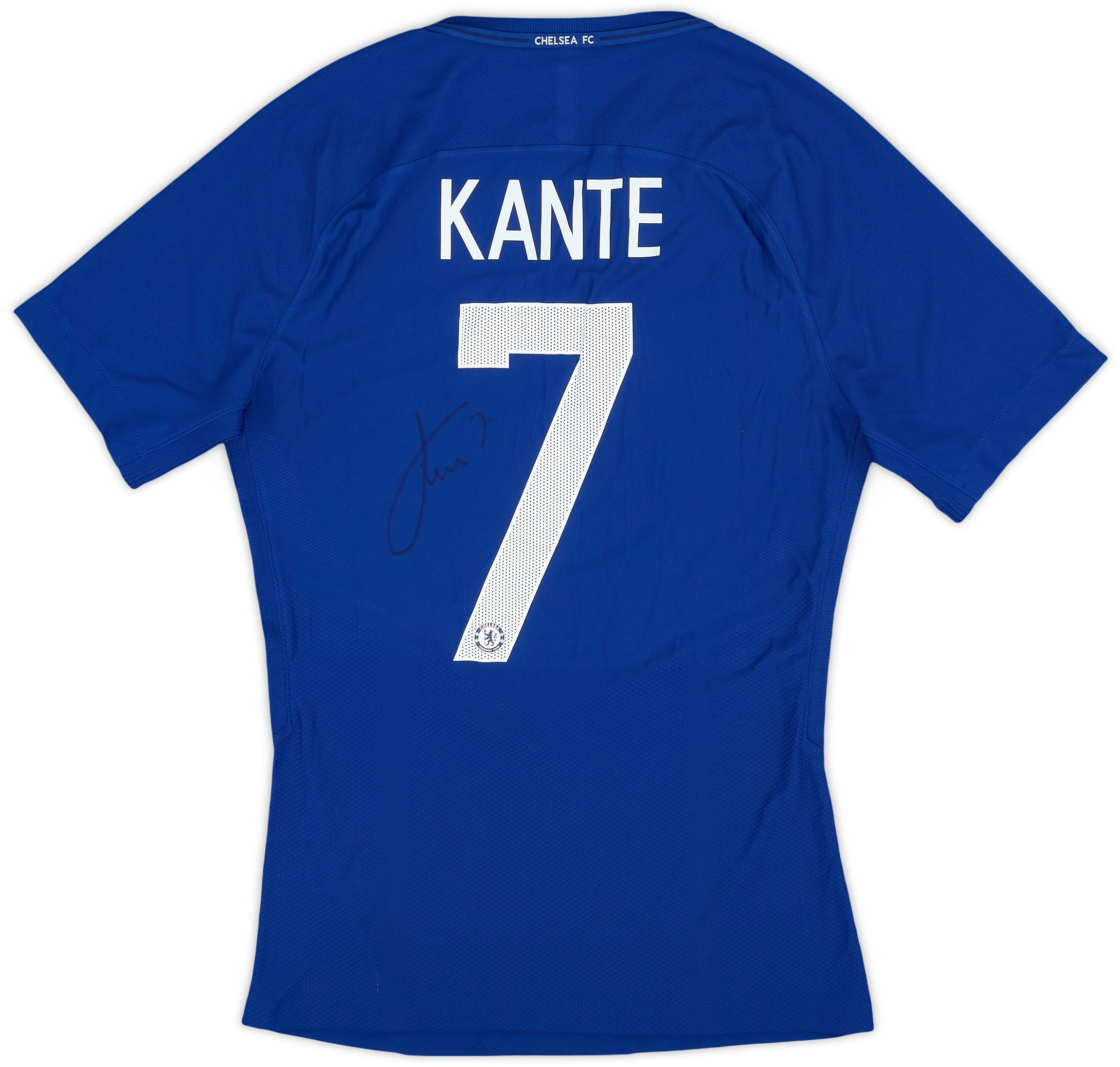 2017-18 Chelsea Player Issue Signed Home Shirt Kante #7