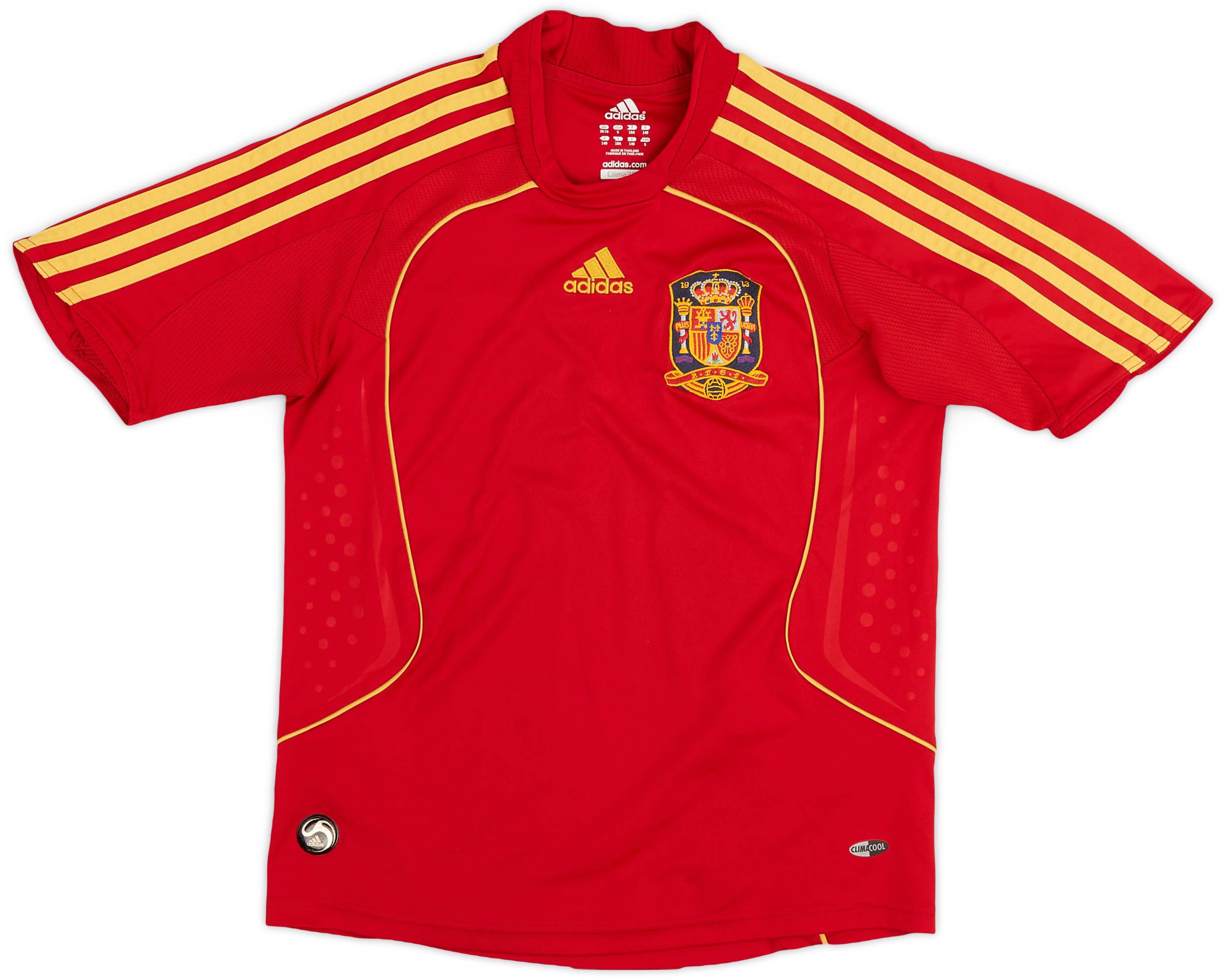 2007-09 Spain Home Shirt - 9/10 - (S.Boys)