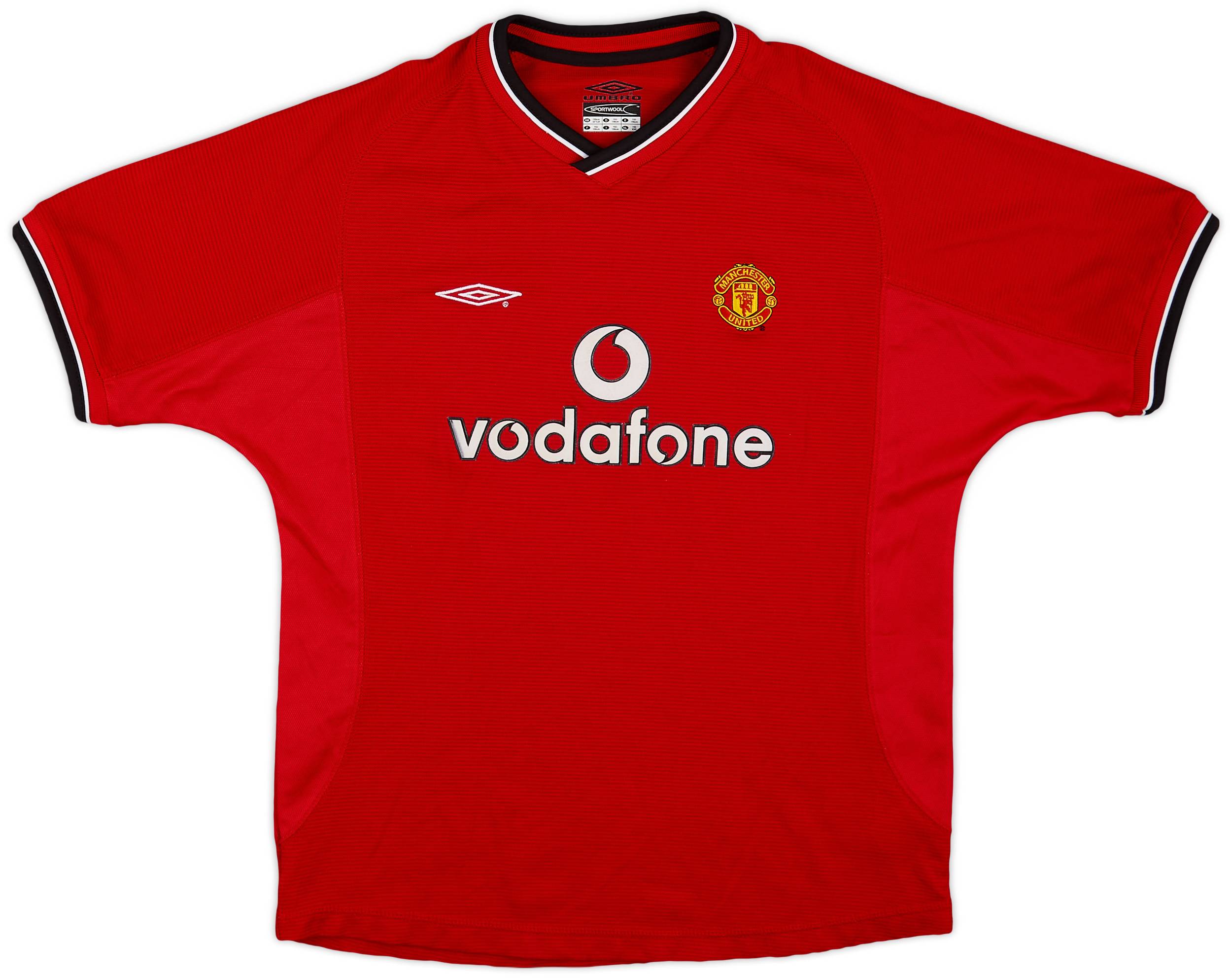 2000-02 Manchester United Home Shirt - 8/10 - (L.Boys)