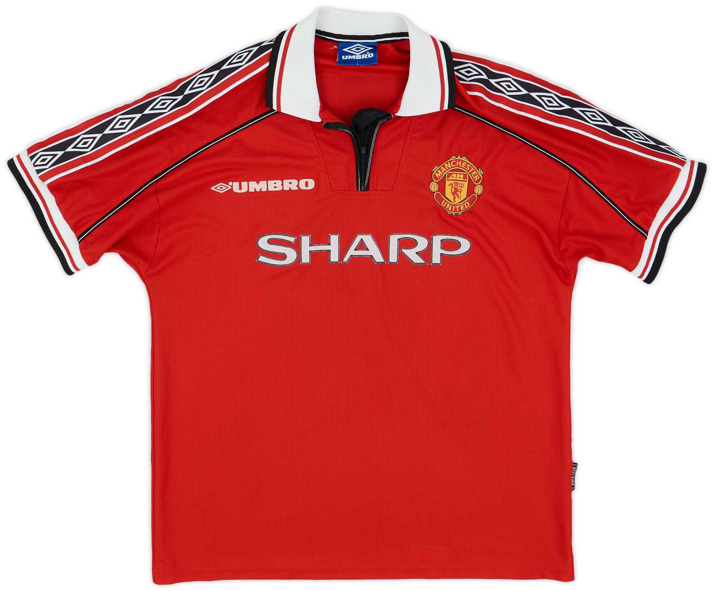 1998-00 Manchester United Home Shirt Scholes #18 - 8/10 - (L)