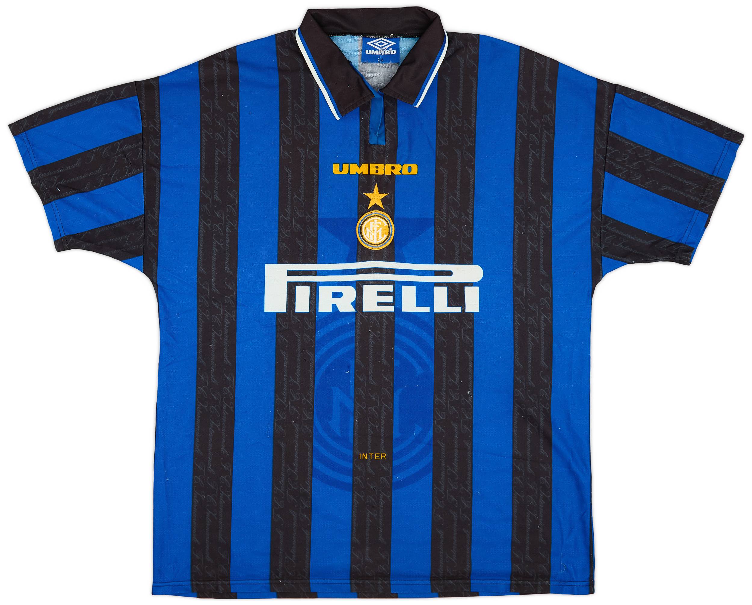 1996-97 Inter Milan Home Shirt Zanetti #4 - 9/10 - (XL)