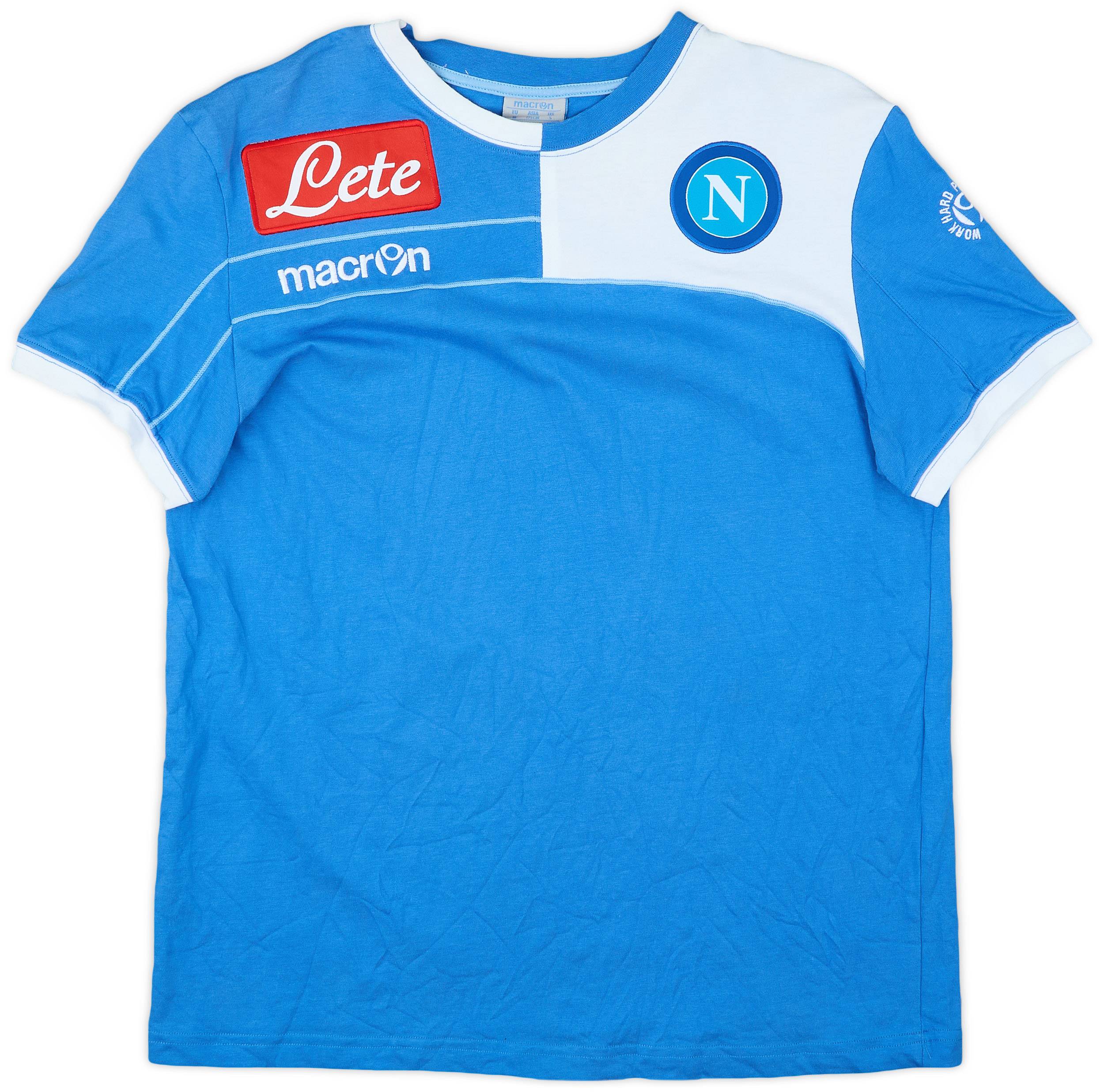 2011-12 Napoli Macron Cotton Tee - 9/10 - (M)