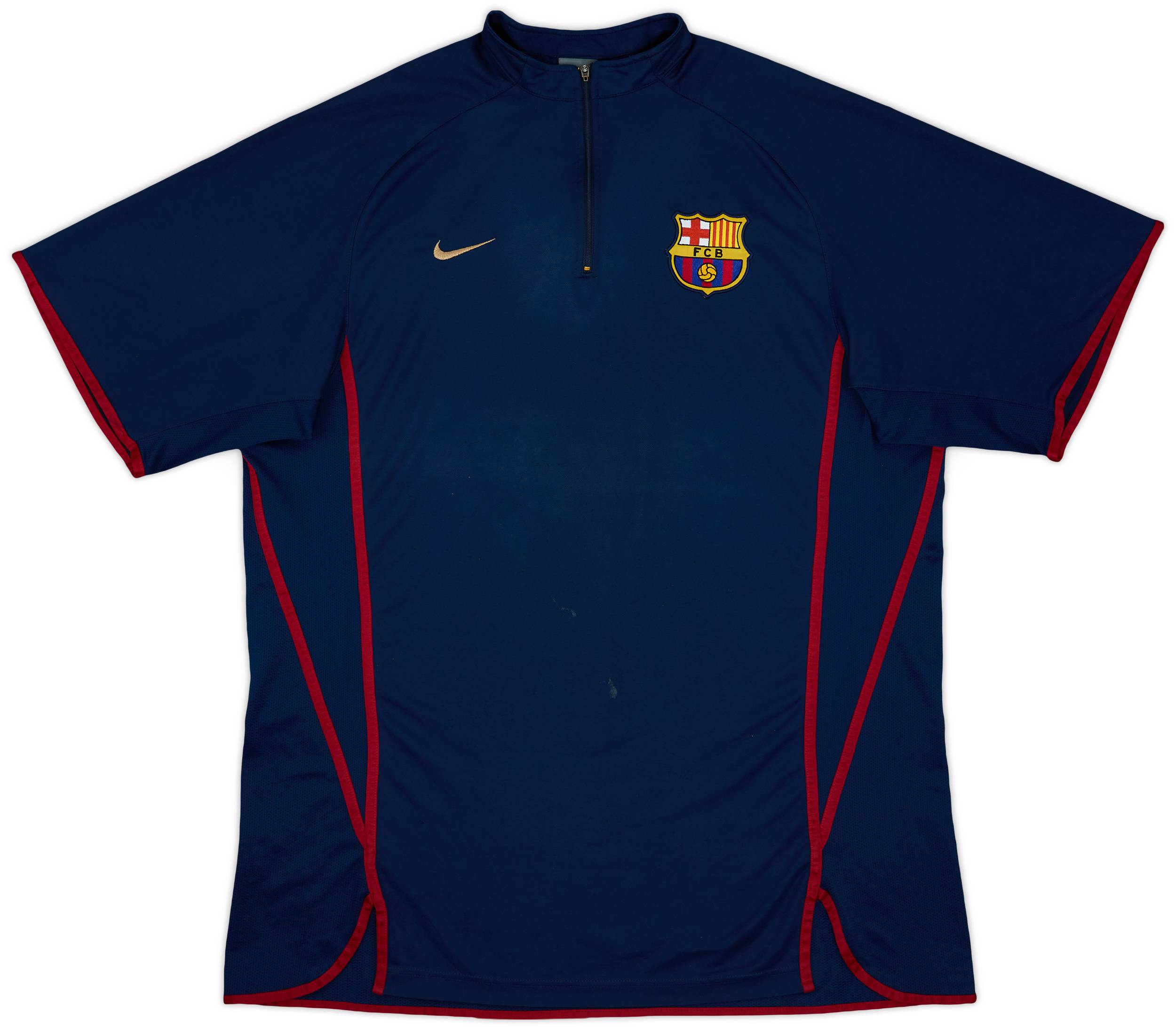 2002-03 Barcelona Nike 1/4 Zip Polo Shirt 8/10 (L)