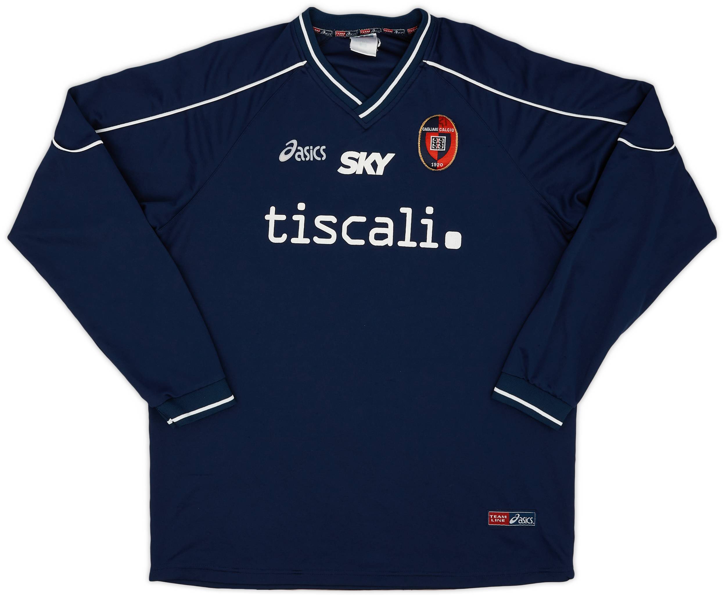 2005-06 Cagliari Asics Training L/S Shirt - 7/10 - (XL)
