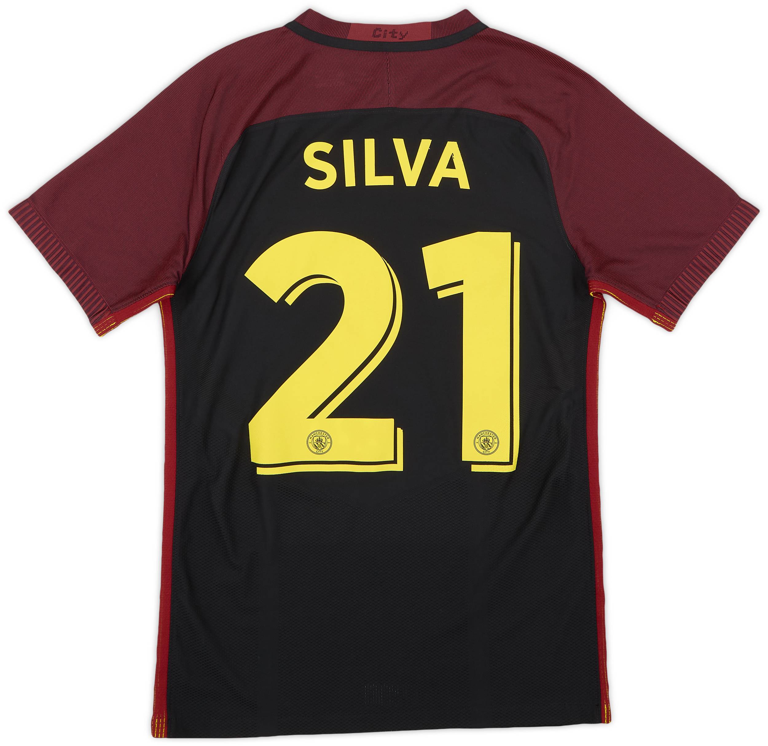 2016-17 Manchester City Authentic Away Shirt Silva #21 - 8/10 - (S)