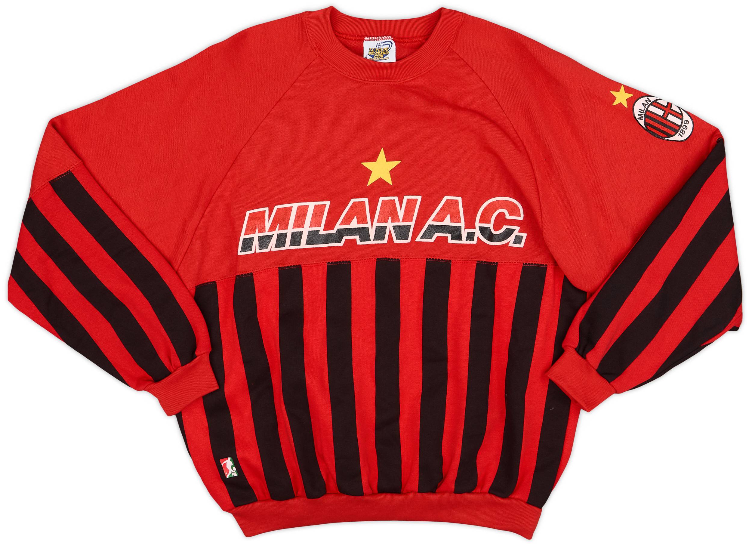 1990-91 AC Milan Le Felpe Dei Grandi Club Sweat Top - 9/10 - (M)