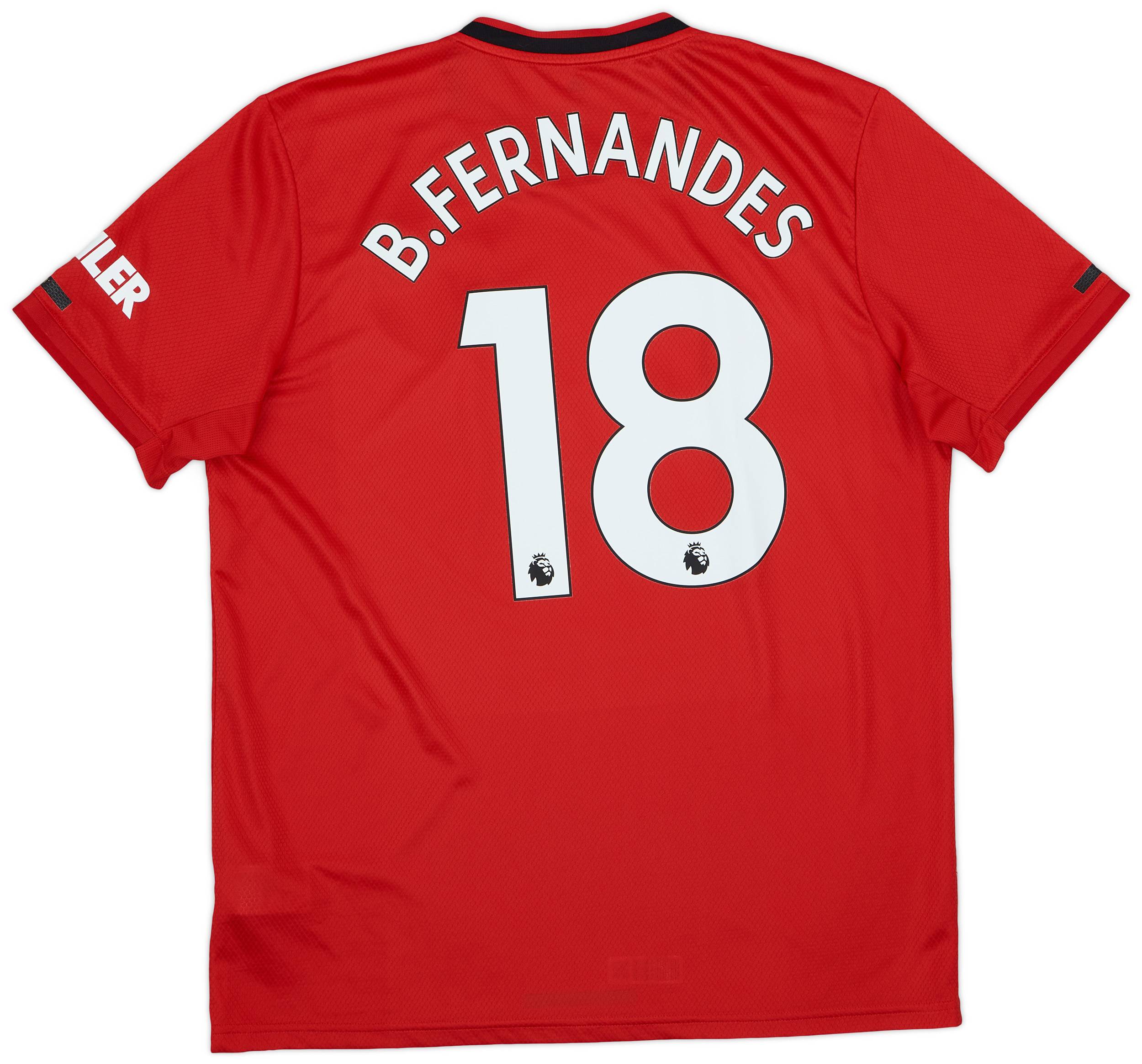 2019-20 Manchester United Home Shirt B.Fernandes #18 - 8/10 - (L)