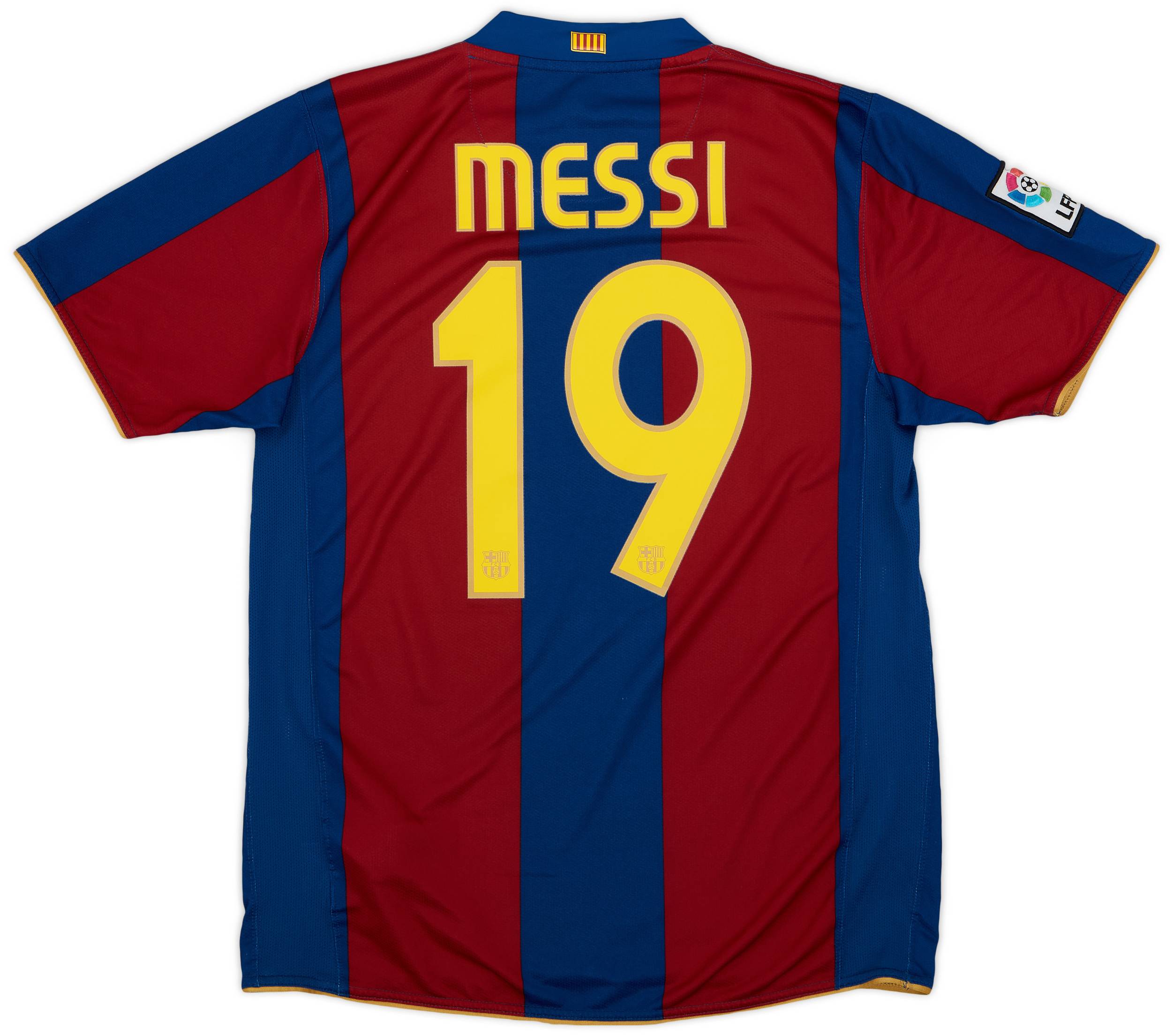 2007-08 Barcelona Home Shirt Messi #19 - 8/10 - (M)