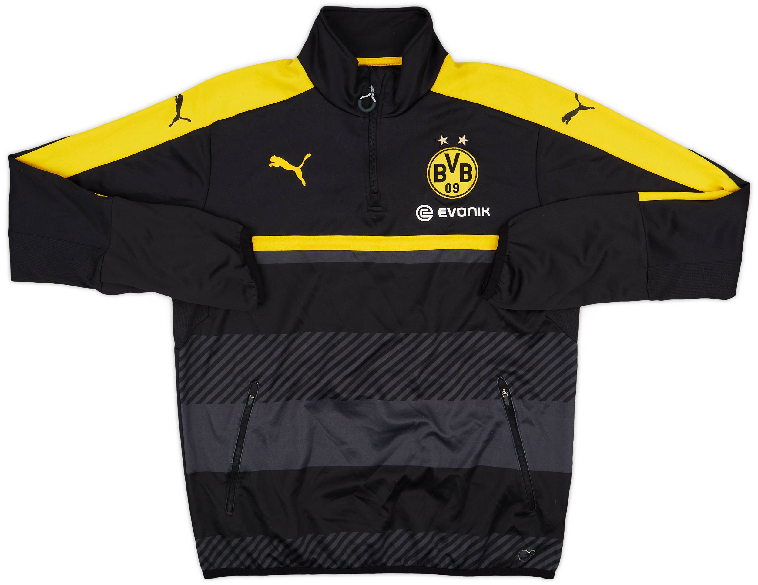 2014-15 Borussia Dortmund Puma 1/4 Zip Drill Top - 4/10 - (L)