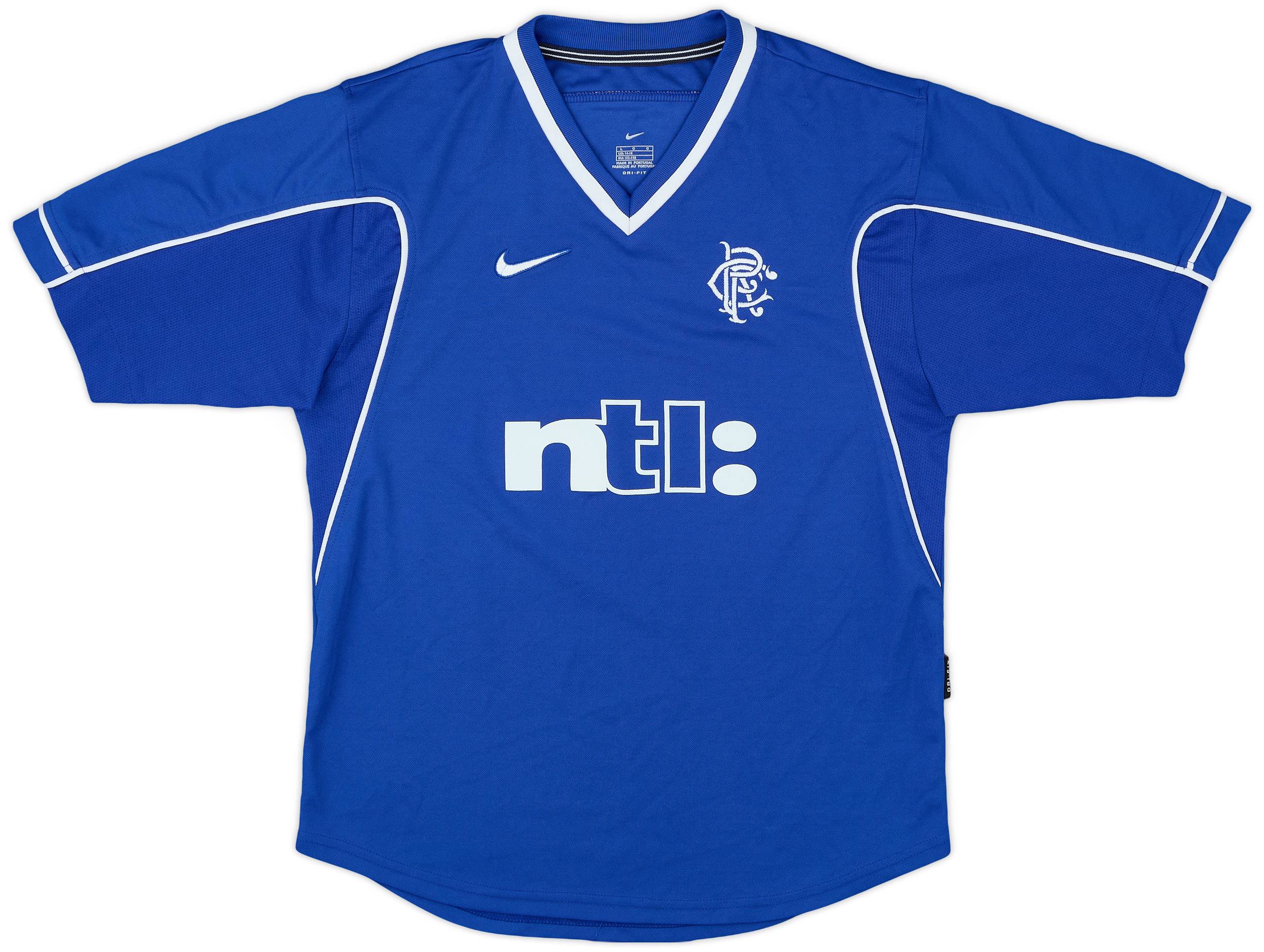 1999-01 Rangers Home Shirt - 9/10 - (L.Boys)