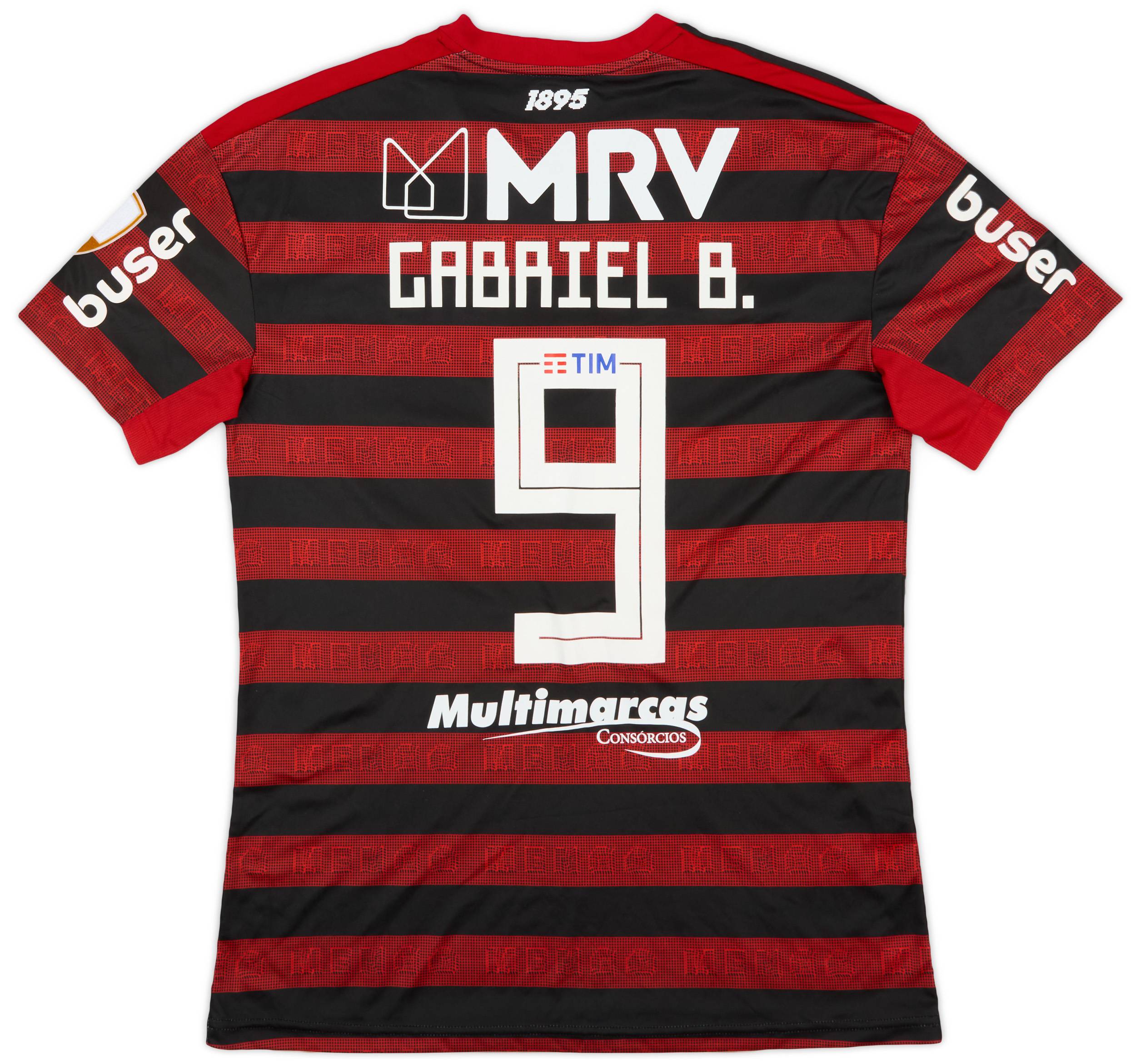 2019-20 Flamengo Copa Libertadores Final Home Shirt Gabriel B. #9 - 7/10 - (XL)
