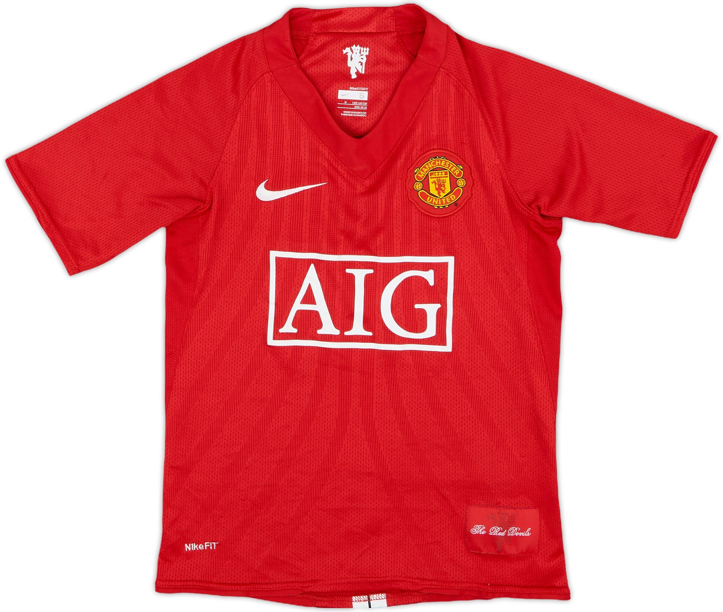 2007-09 Manchester United Home Shirt - 5/10 - (S.Boys)