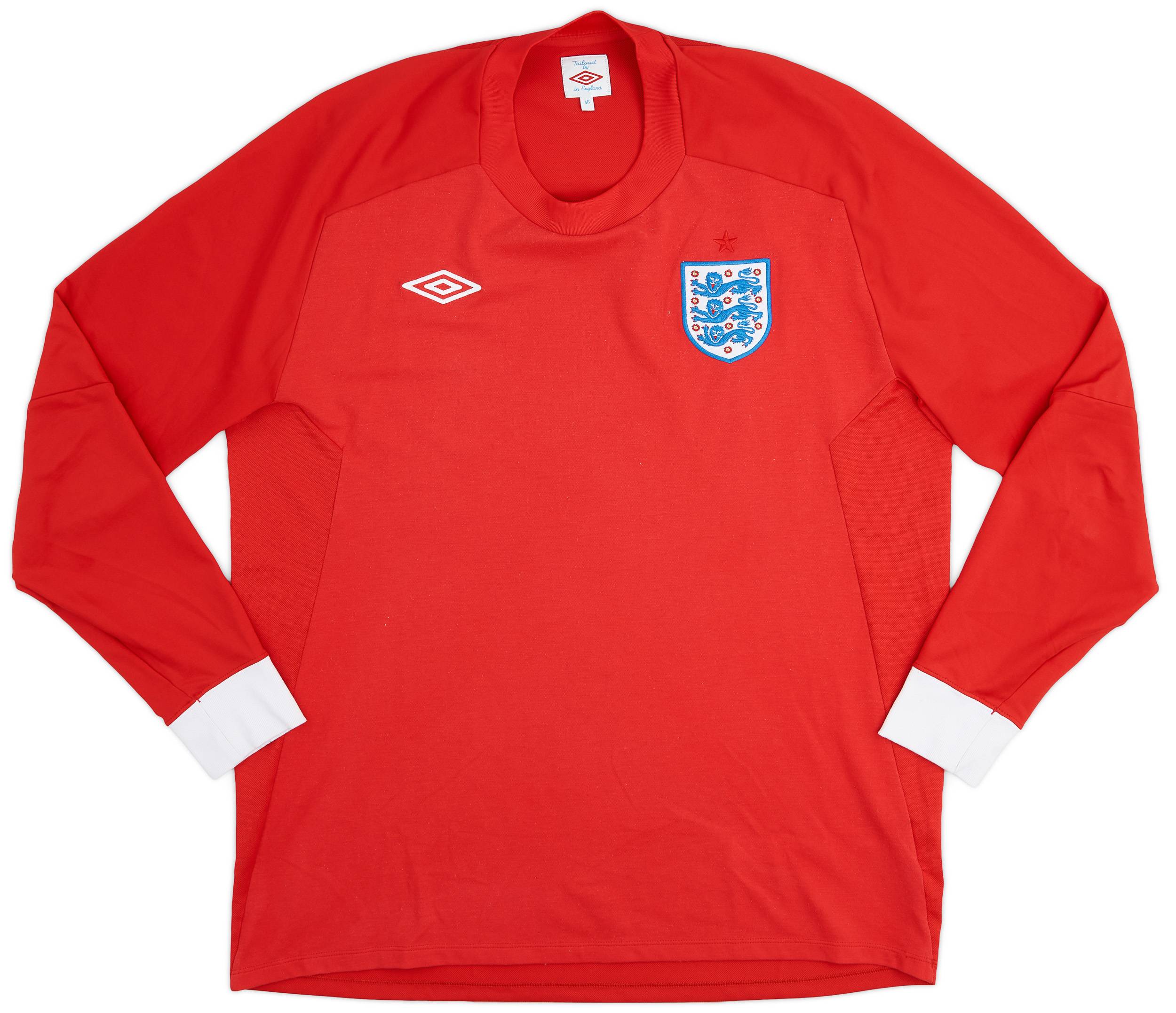 2010-11 England Away L/S Shirt - 9/10 - (XL)