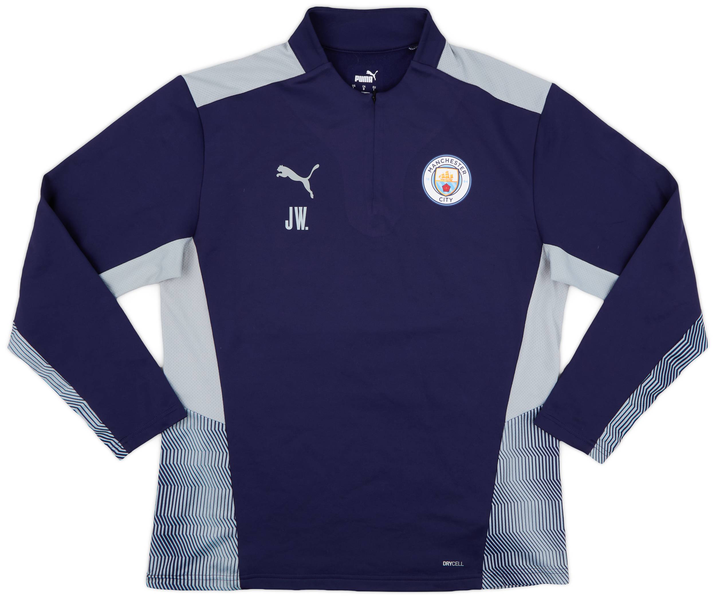 2021-22 Manchester City Staff Issue 1/4 Zip Training Top JW.' - 9/10 - (L)