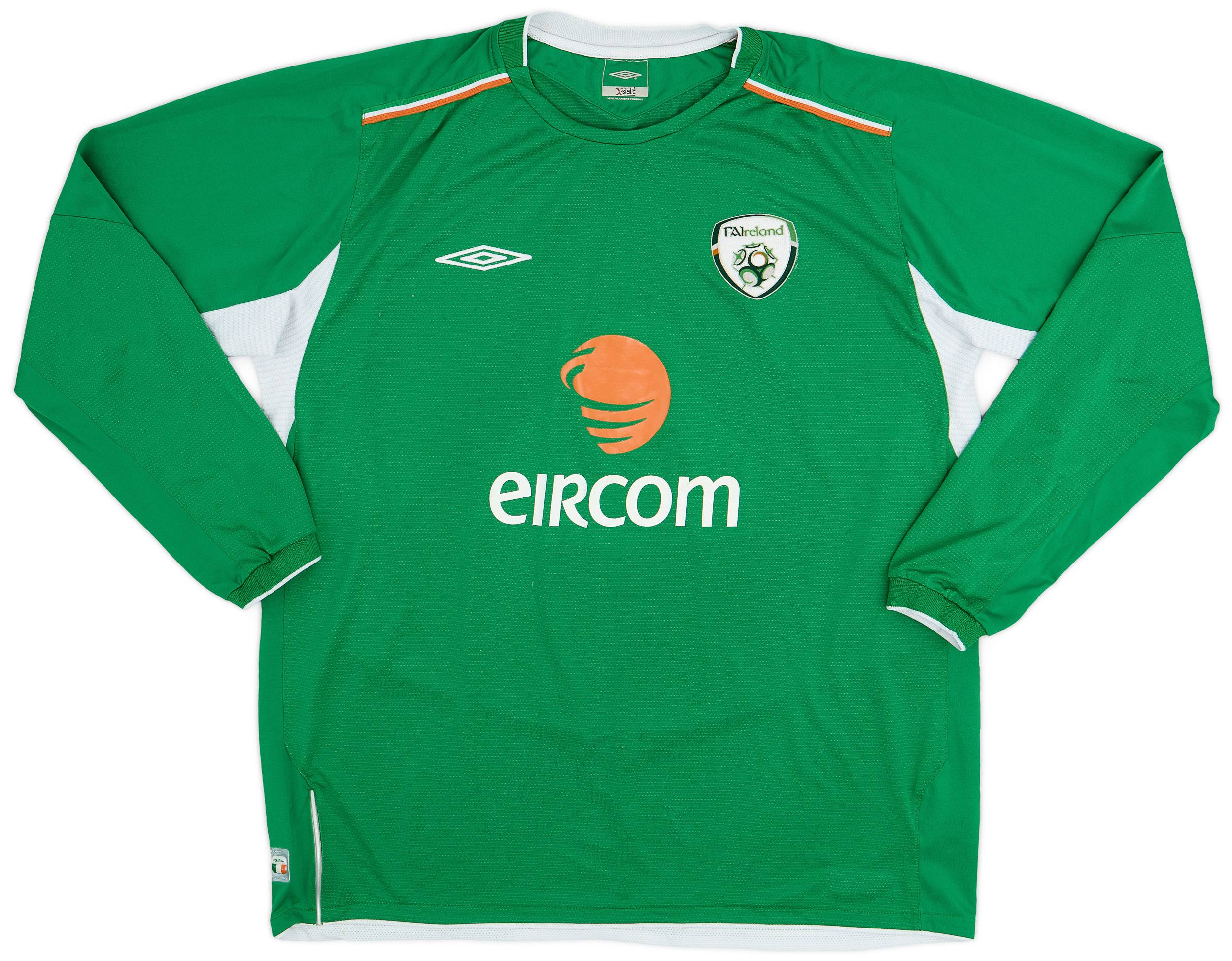 2004-06 Ireland Home L/S Shirt - 8/10 - (XL)