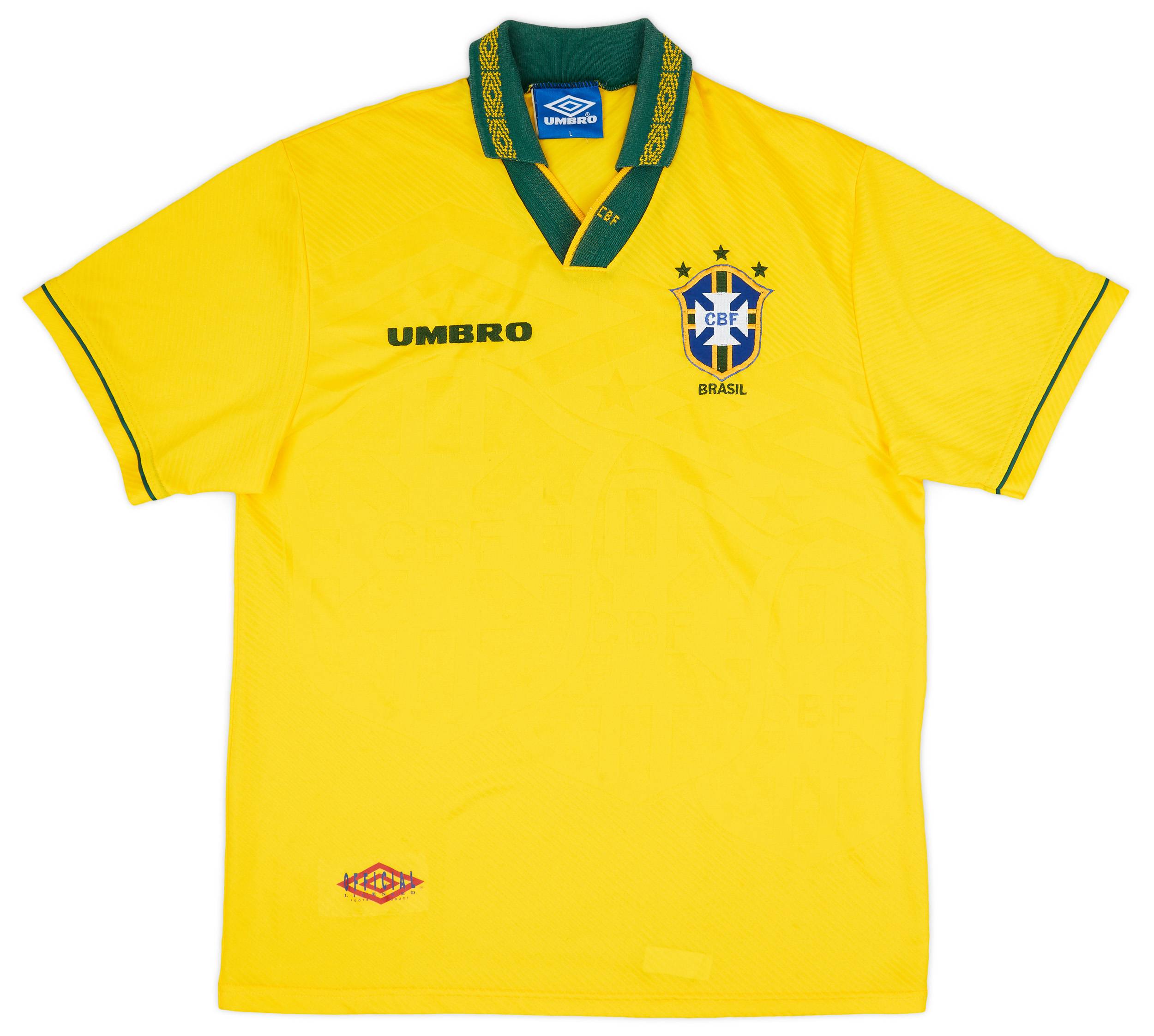 1993-94 Brazil Home Shirt - 8/10 - (L)
