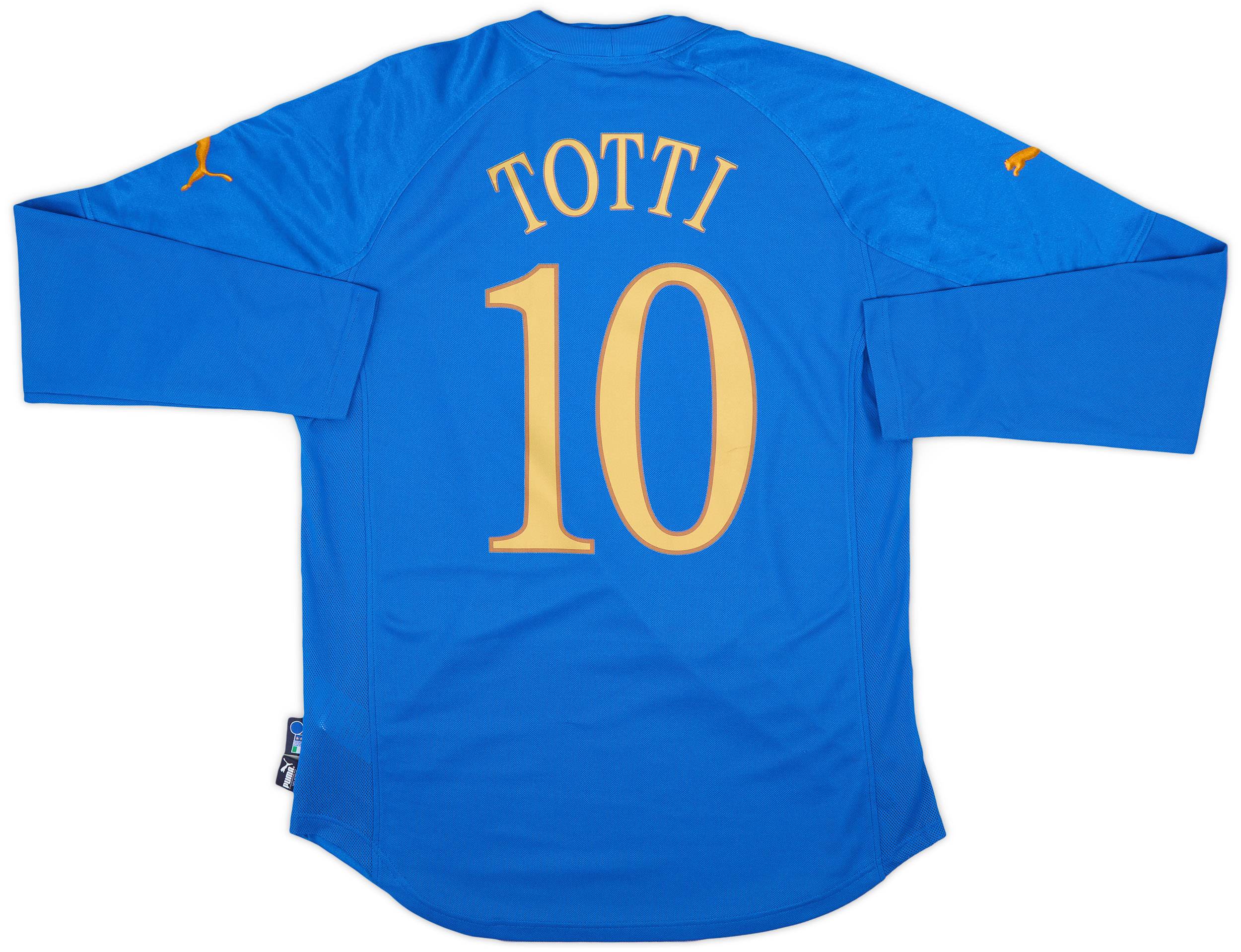 2004-06 Italy Home L/S Shirt Totti #10 (L)