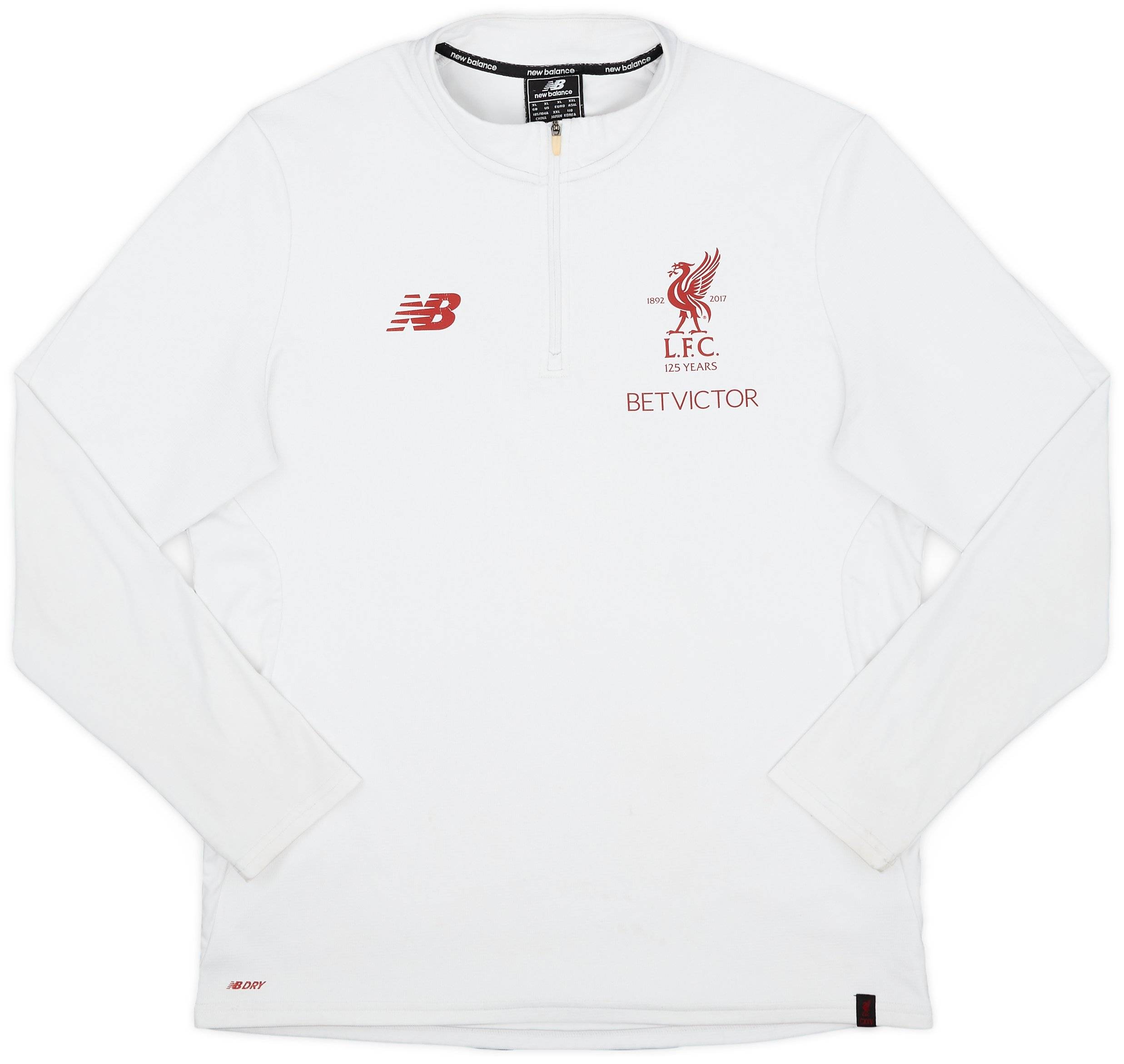 2017-18 Liverpool New Balance 1/4 Zip Drill Top - 8/10 - (XL)