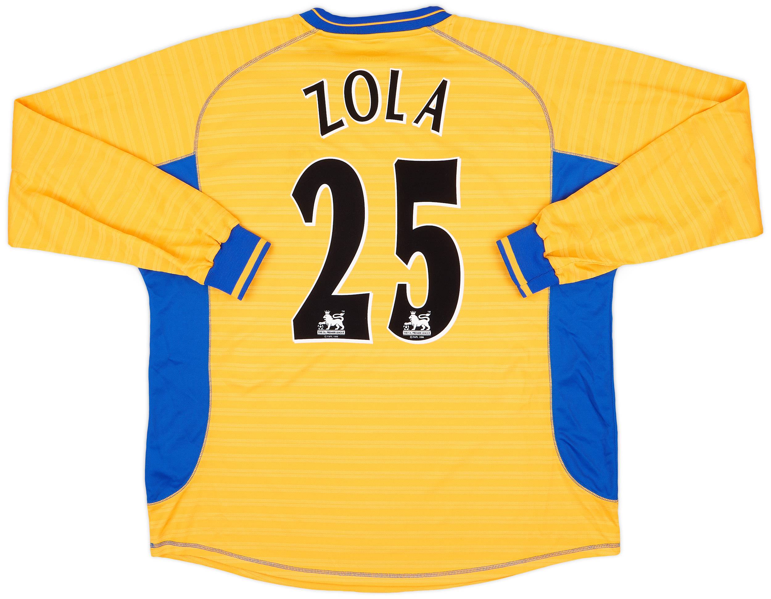 2000-01 Chelsea Away L/S Shirt Zola #25 - 9/10 - (XXL)
