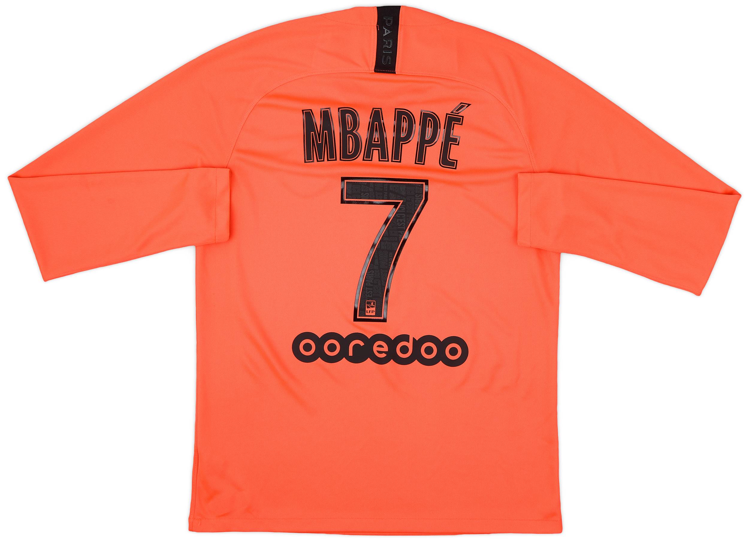 2019-20 Paris Saint-Germain Away L/S Shirt Mbappe #7 - 7/10 - (M)
