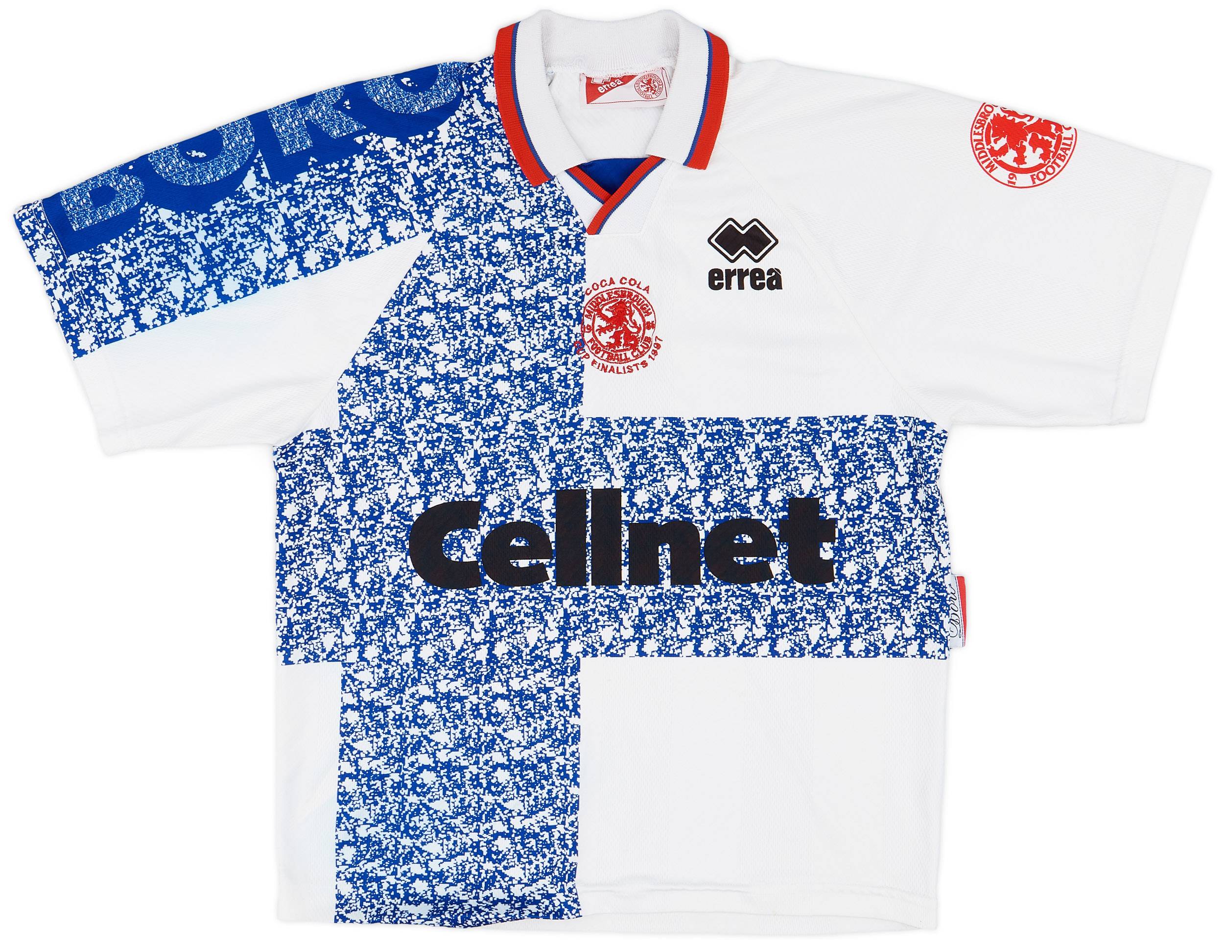 1996-97 Middlesbrough "Coca Cola Cup Finalists 1997" Away Shirt - 9/10 - (L.Boys)