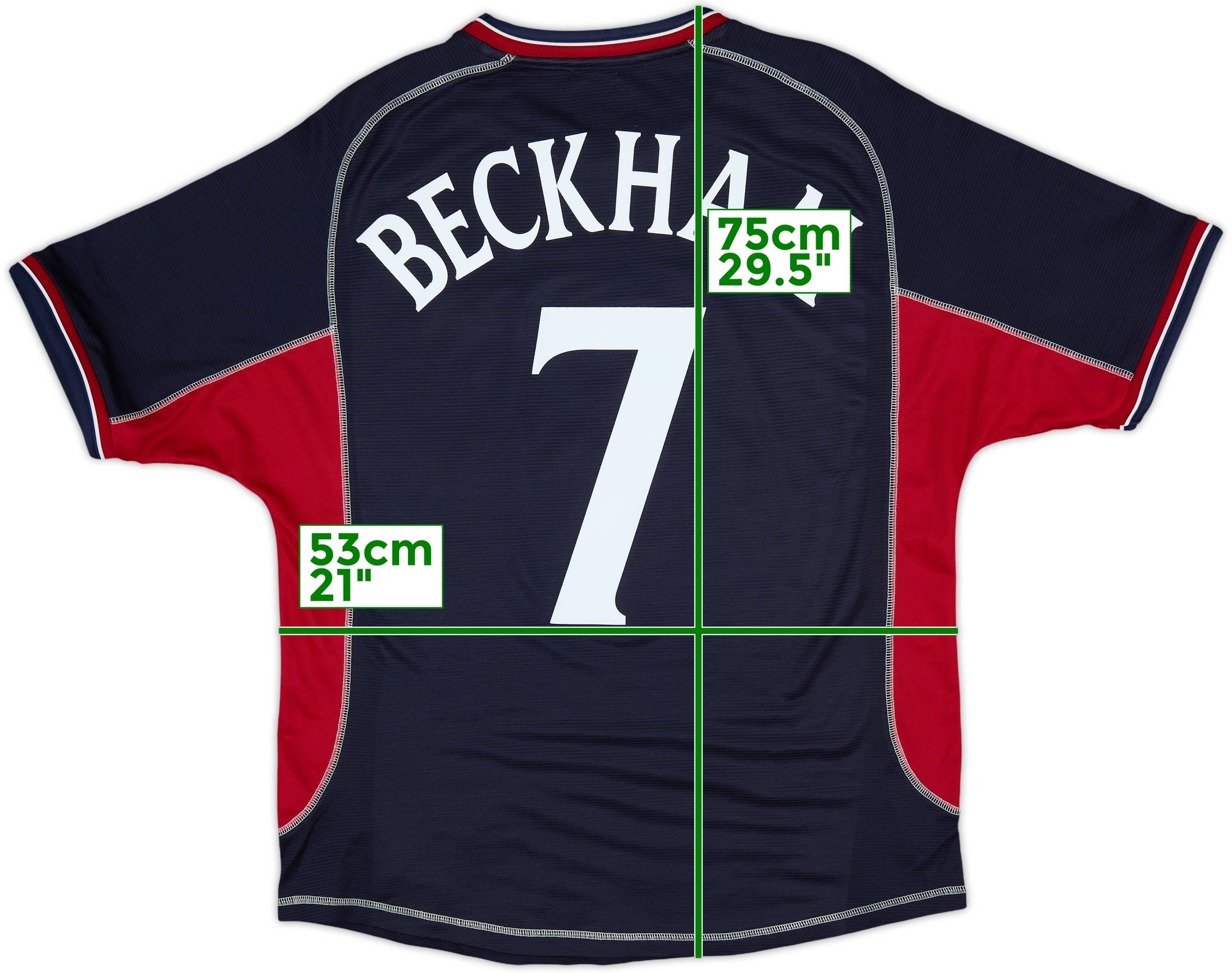 2000-01 Manchester United Third Shirt Beckham #7 - 8/10 - (L)