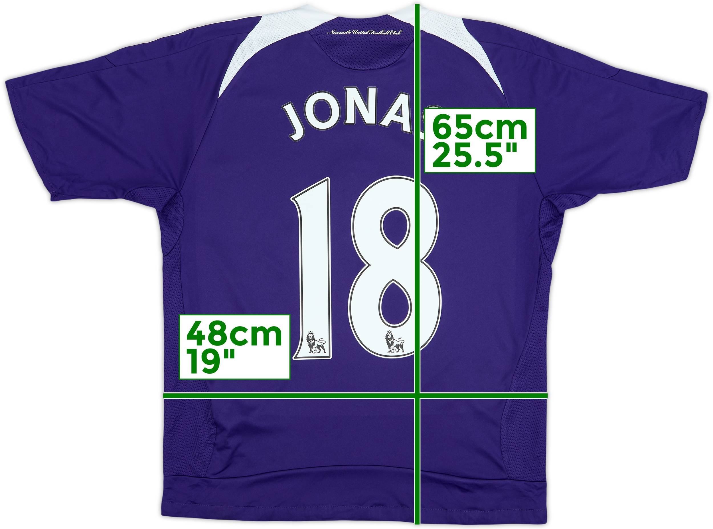 2008-09 Newcastle Away Shirt Jonas #18 - 8/10 - (XL.Boys)