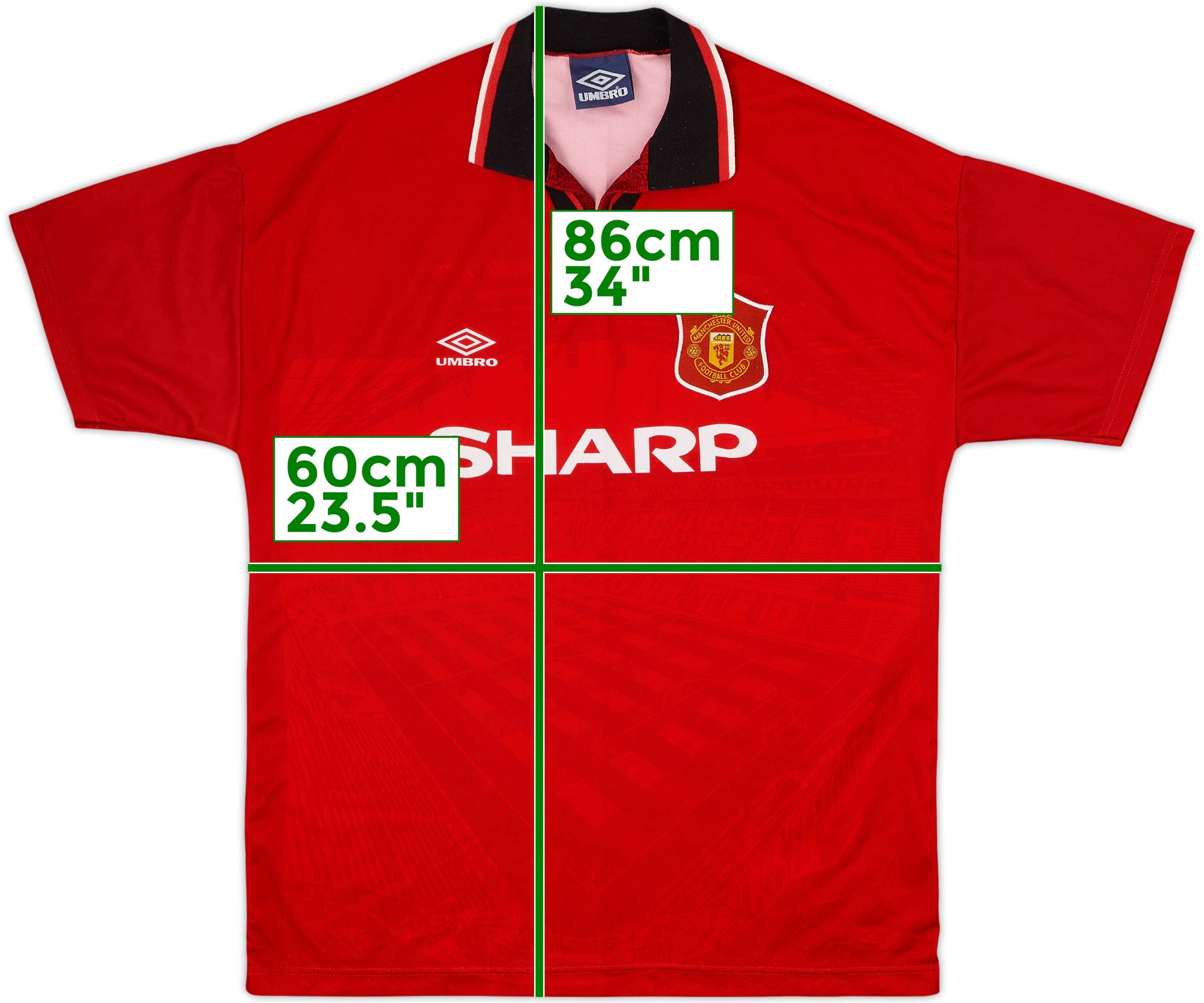 1994-96 Manchester United Home Shirt - 9/10 - (XL)